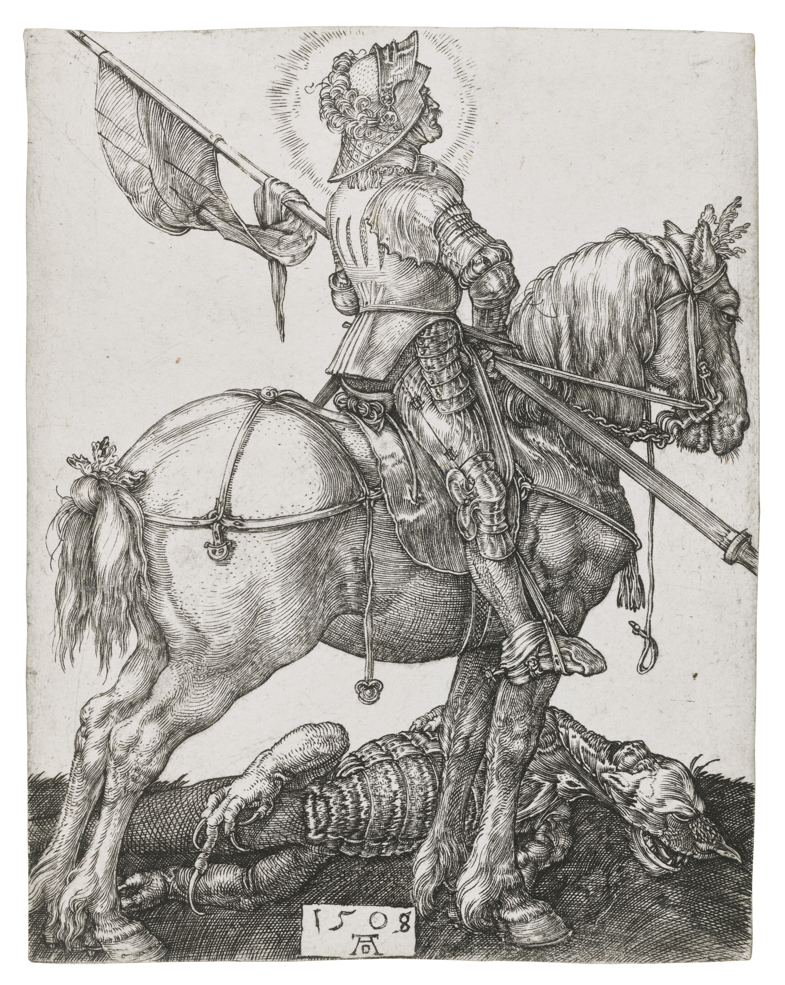 Albrecht Dürer — Святой Георгий на коне