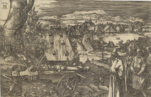 Albrecht Dürer — Пейзаж с пушкой (Б. 99; М., Зал. 96; С.М.С. 85)