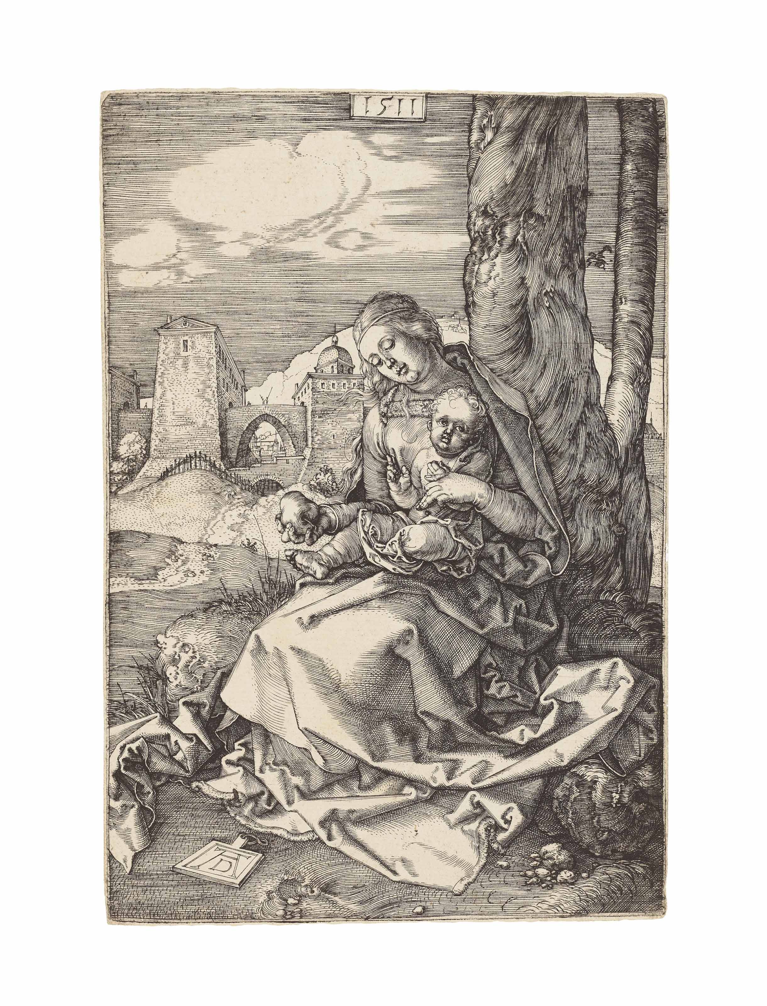 Albrecht Dürer — Богородица с младенцем и грушей (Б. 41; М., Зал. 33; С.М.С. 63)