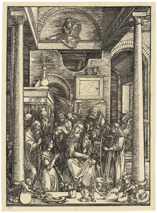 Albrecht Dürer — Прославление Богородицы, из Жития Богородицы (т. 95; М., гл. 207; С.М.С. 185)