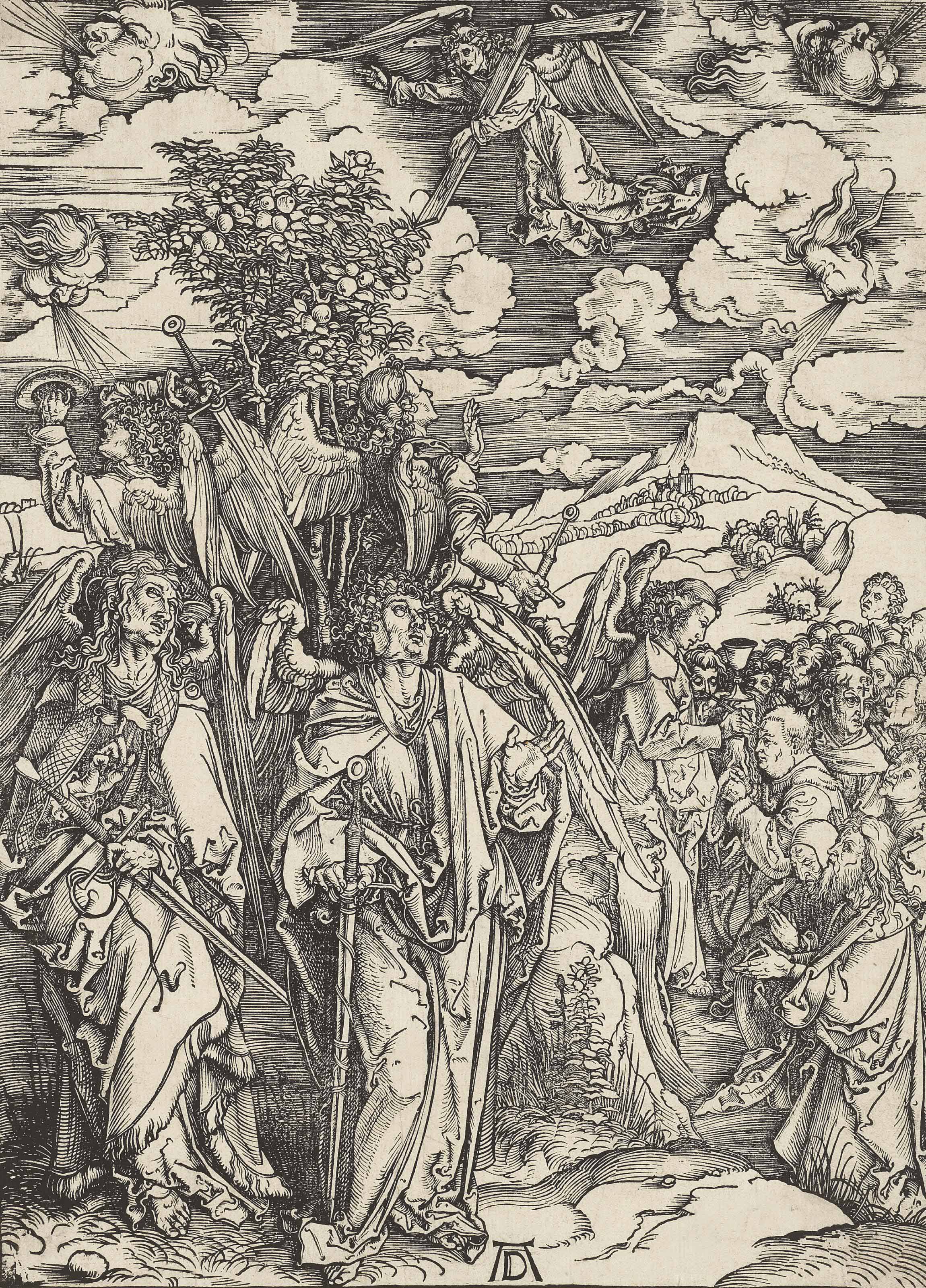 Albrecht Dürer — Четыре Ангела, держащие ветры, из "Апокалипсиса"