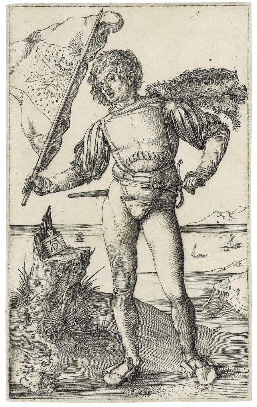 Albrecht Dürer — Знаменосец (Б. 87; М., Зал. 92; С.М.С. 31)