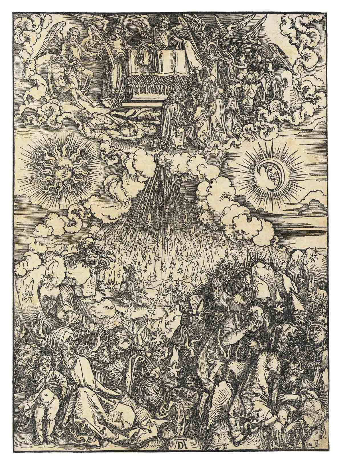 Albrecht Dürer — Снятие Пятой и Шестой печатей, из Апокалипсиса (Б. 65; М., гл. 116; С.М.С. 116)