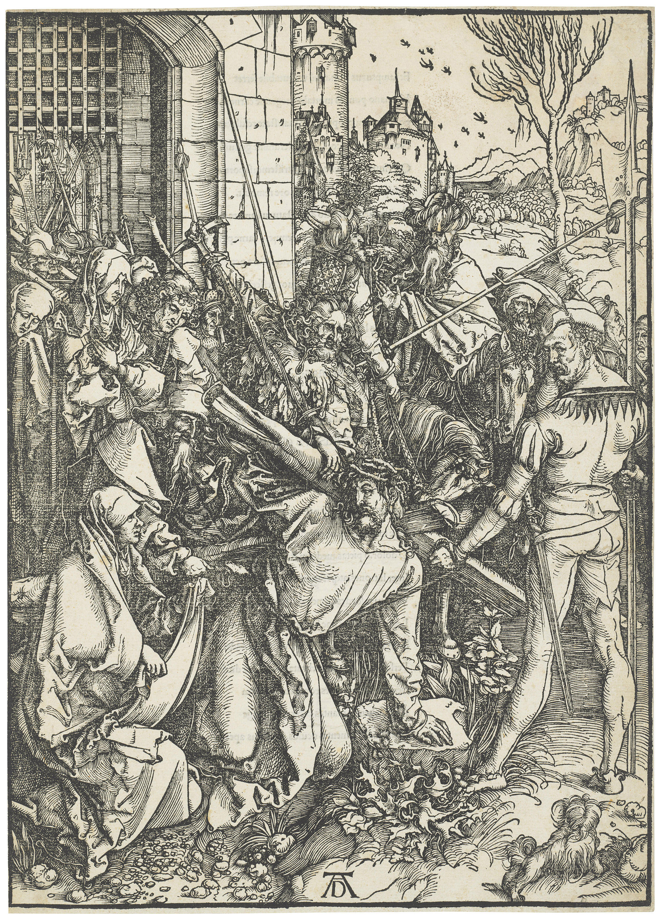 Albrecht Dürer — Несение креста, из книги "Великие страсти"