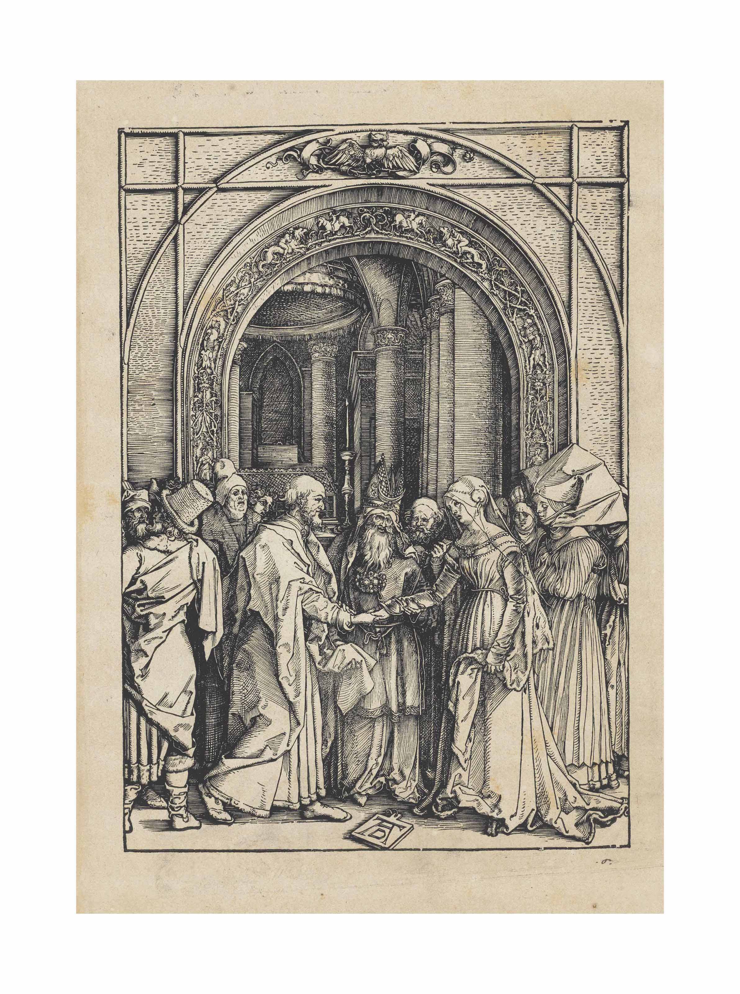 Albrecht Dürer — Обручение Пресвятой Девы, из книги "Жизнь Пресвятой Девы".