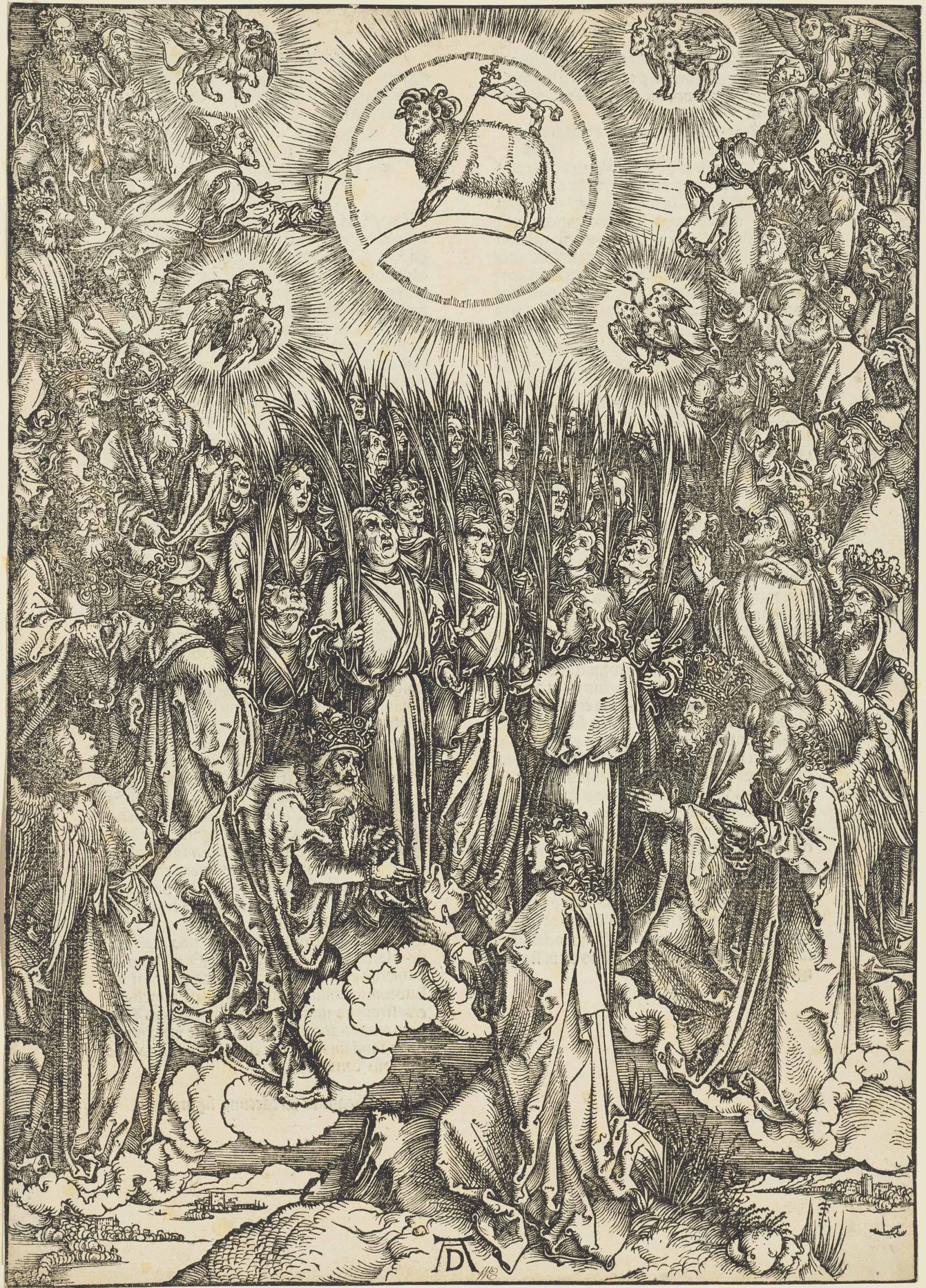 Albrecht Dürer — Поклонение Агнцу, из Апокалипсиса