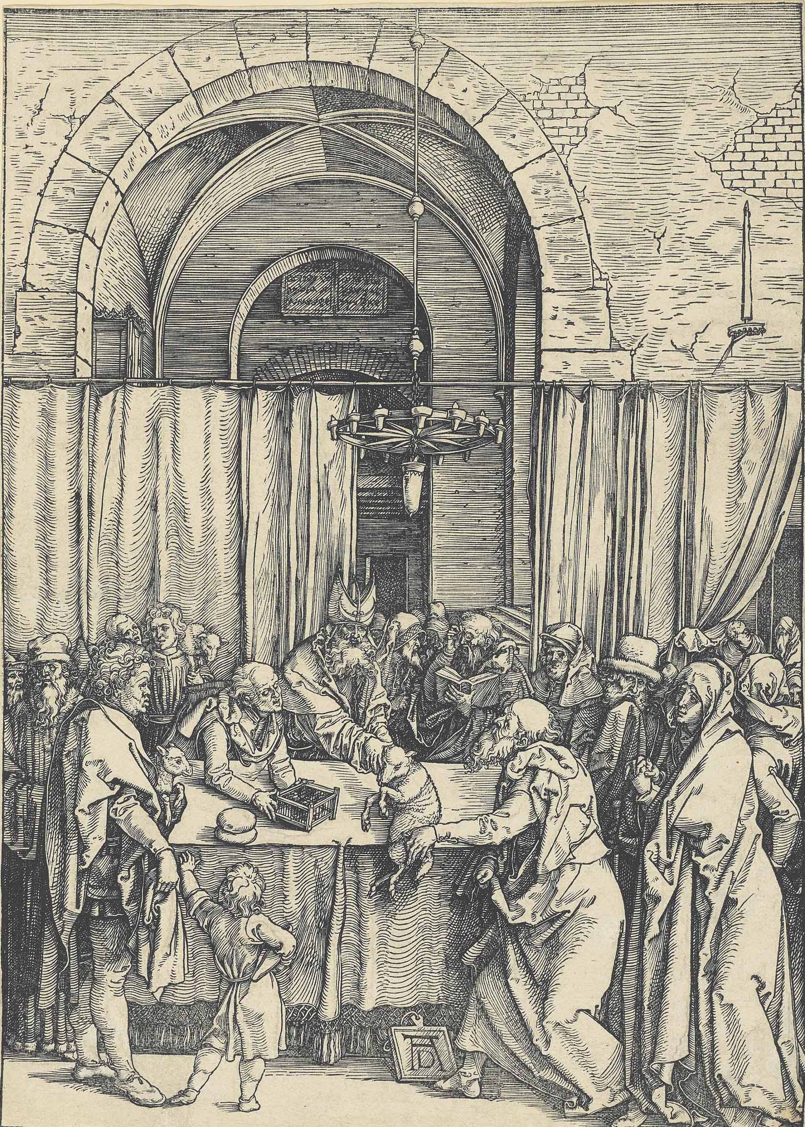 Albrecht Dürer — Отказ от приношения Иоакима, из книги "Жизнь Пресвятой Девы"