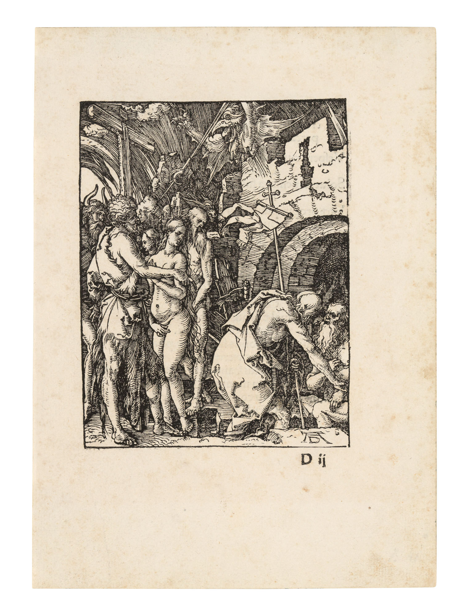 Albrecht Dürer — Христос в подвешенном состоянии, с небольшой гравюры на дереве "Страсти Христовы".
