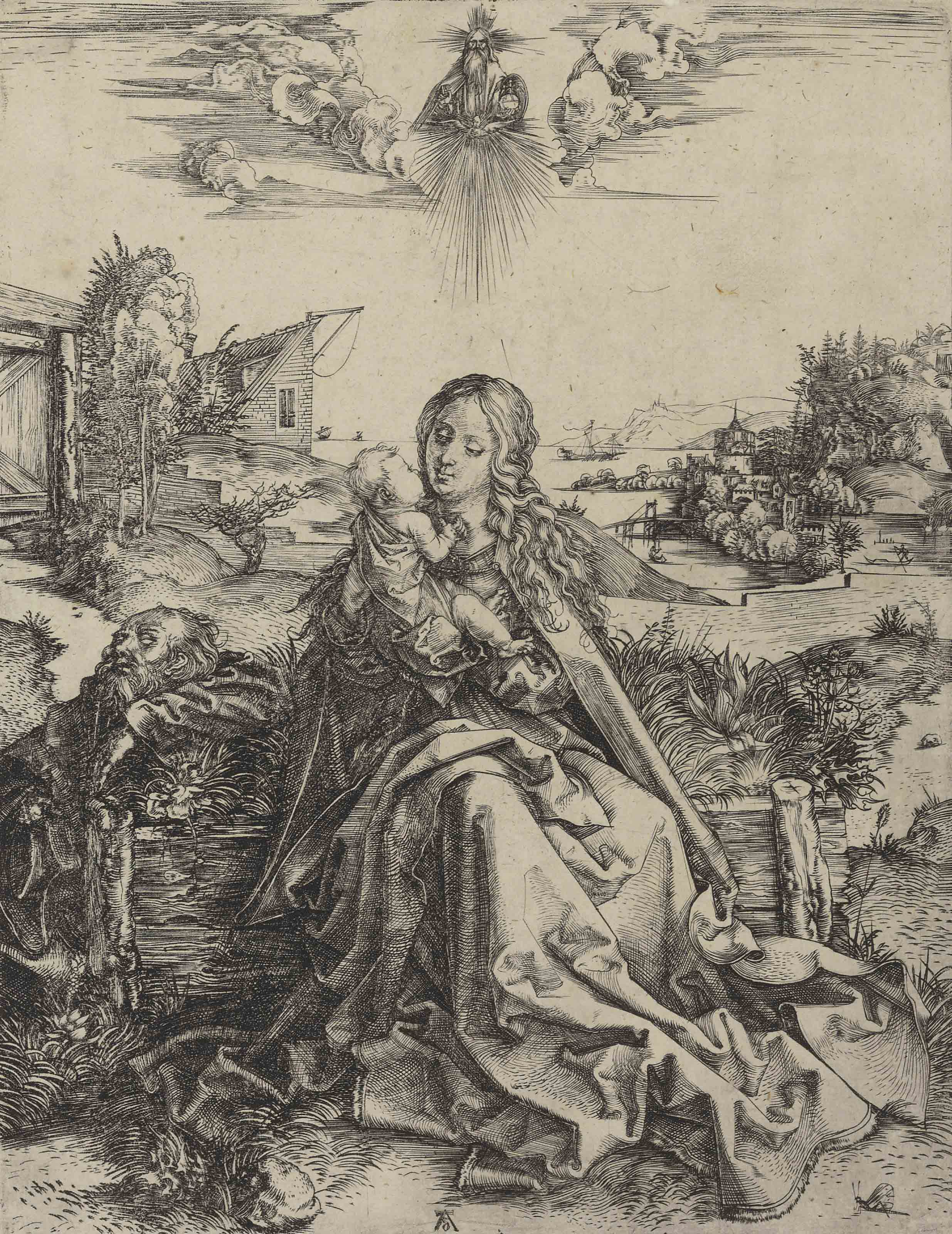 Albrecht Dürer — Святое семейство с бабочкой (Барч, 44 года; Медер, Холстейн, 42 года; Шох, Менде и Шербаум по 2)