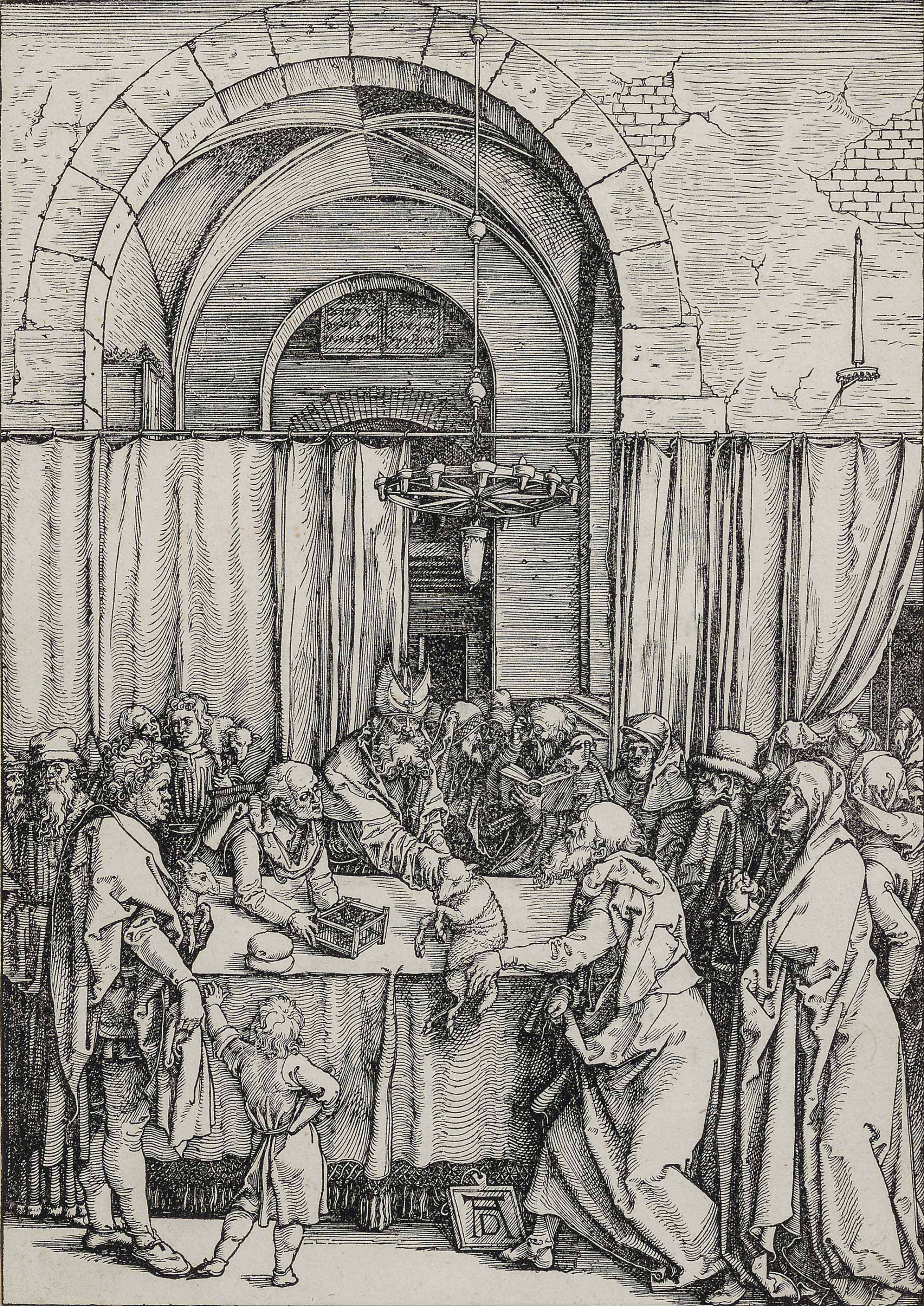 Albrecht Dürer — Отказ от приношения Иоакима, из книги "Жизнь Пресвятой Девы"