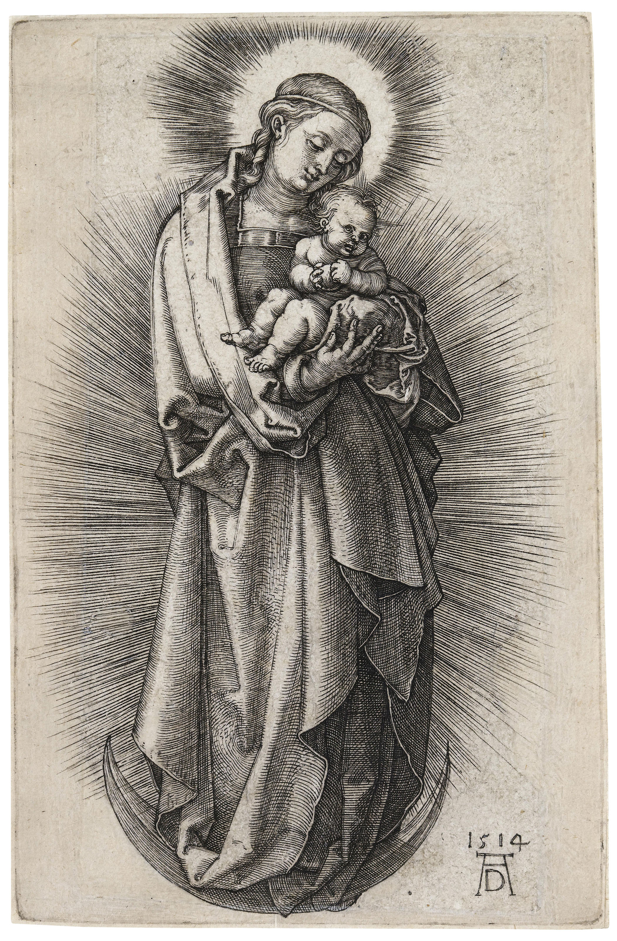 Albrecht Dürer — Богородица на полумесяце в диадеме