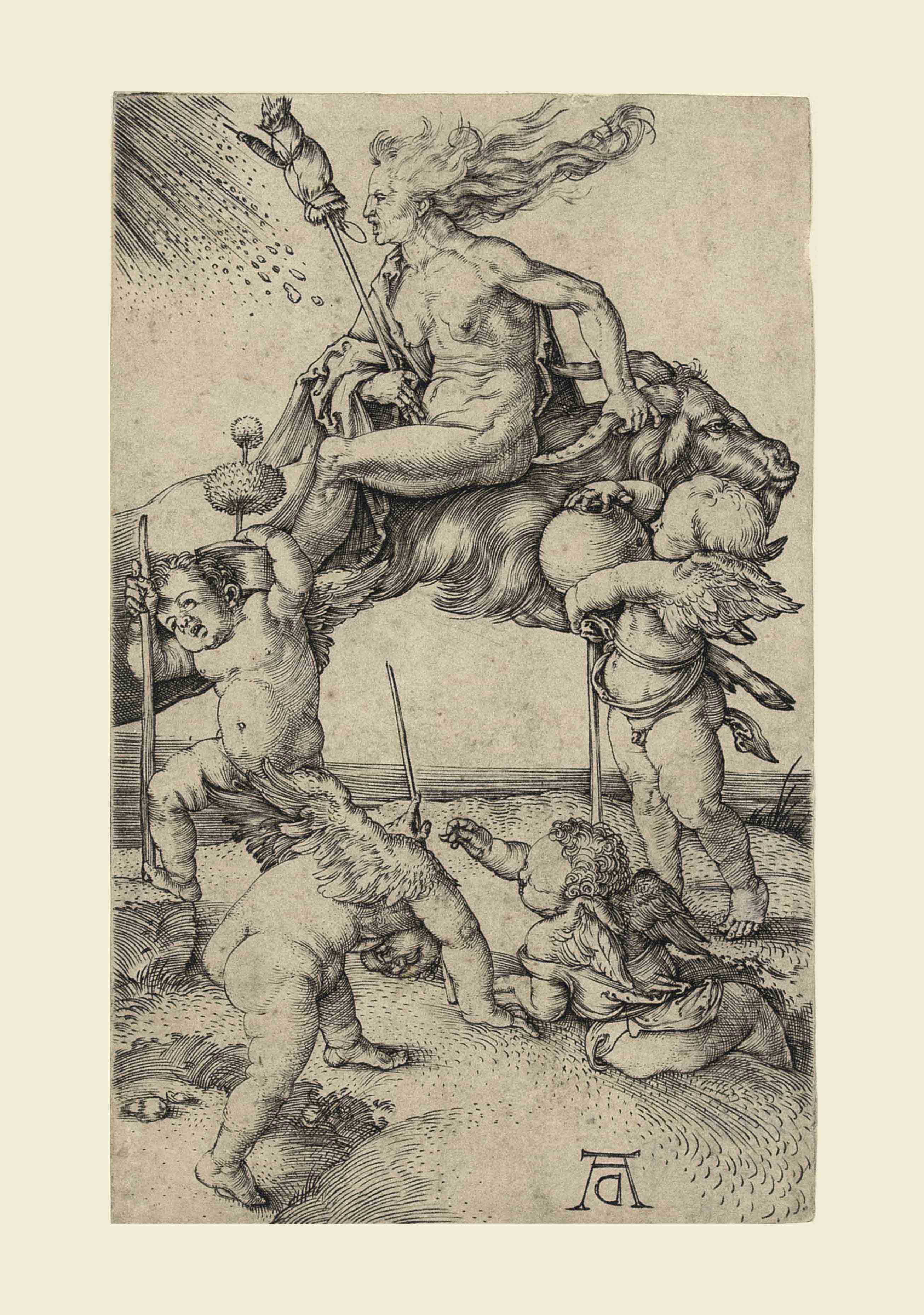 Albrecht Dürer — Ведьма (Б. 67; М., Зал. 68; С.М.С. 28)