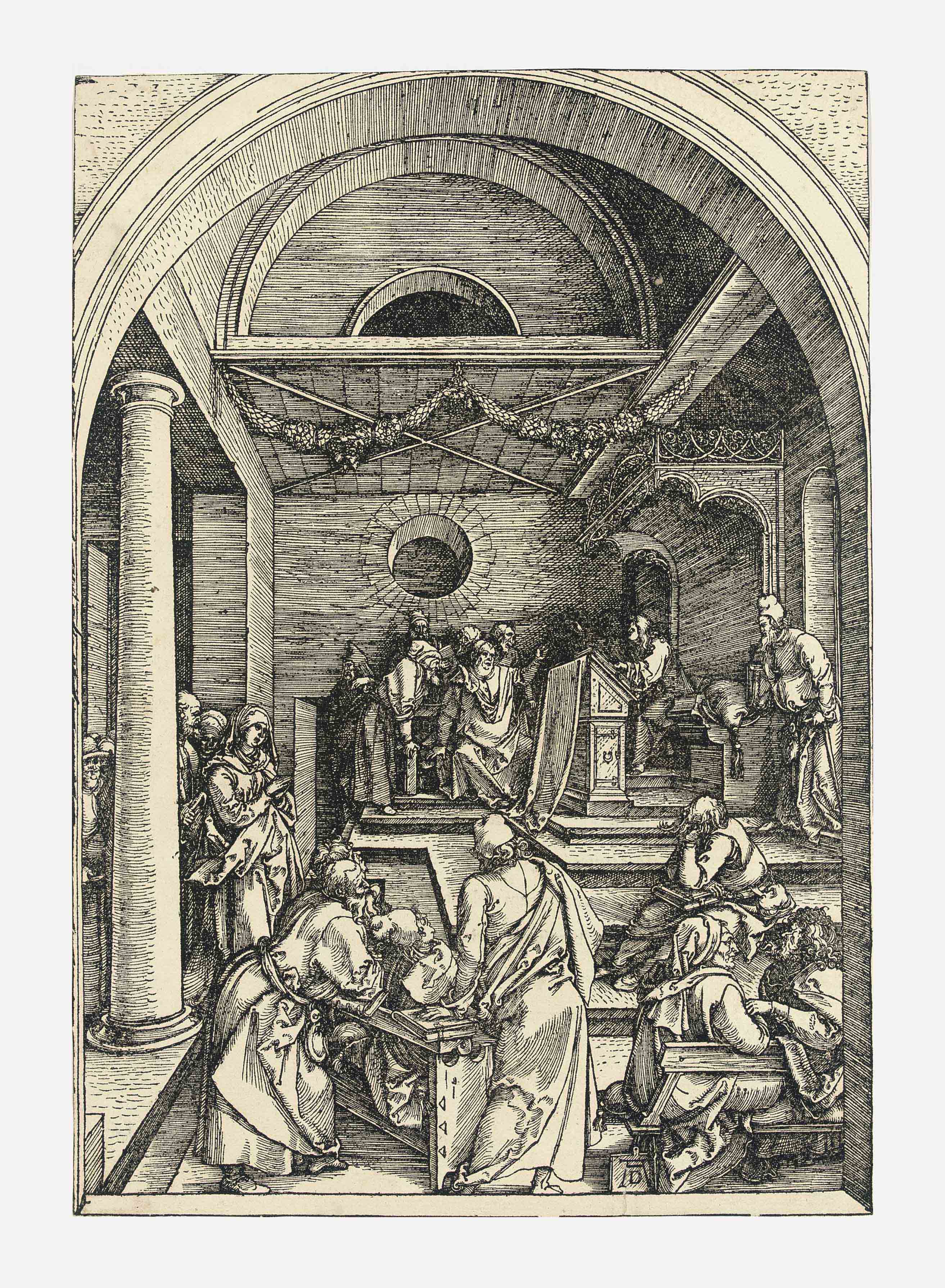 Albrecht Dürer — Христос среди врачей, из книги "Жизнь Пресвятой Девы" (т. 91; М., гл. 203; С.М.С. 181)
