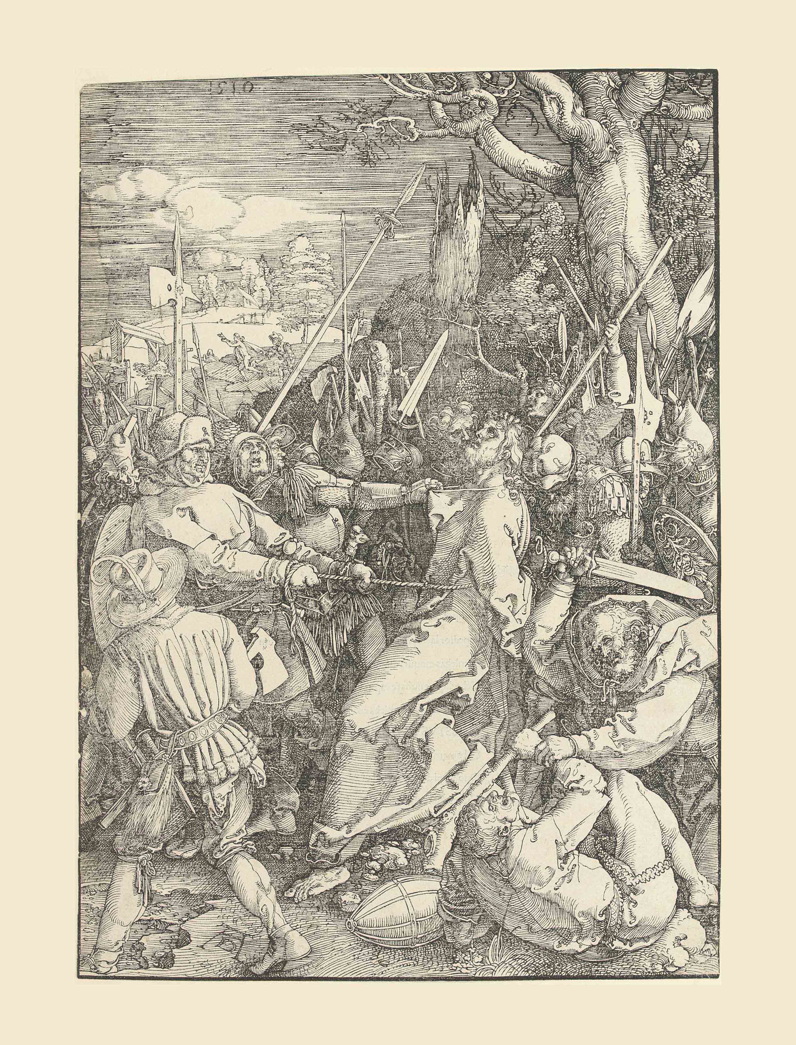 Albrecht Dürer — "Пленение Христа", из большой гравюры на дереве "Страсти Христовы" (т. 7; М., Зал. 116, С.М.С. 157)
