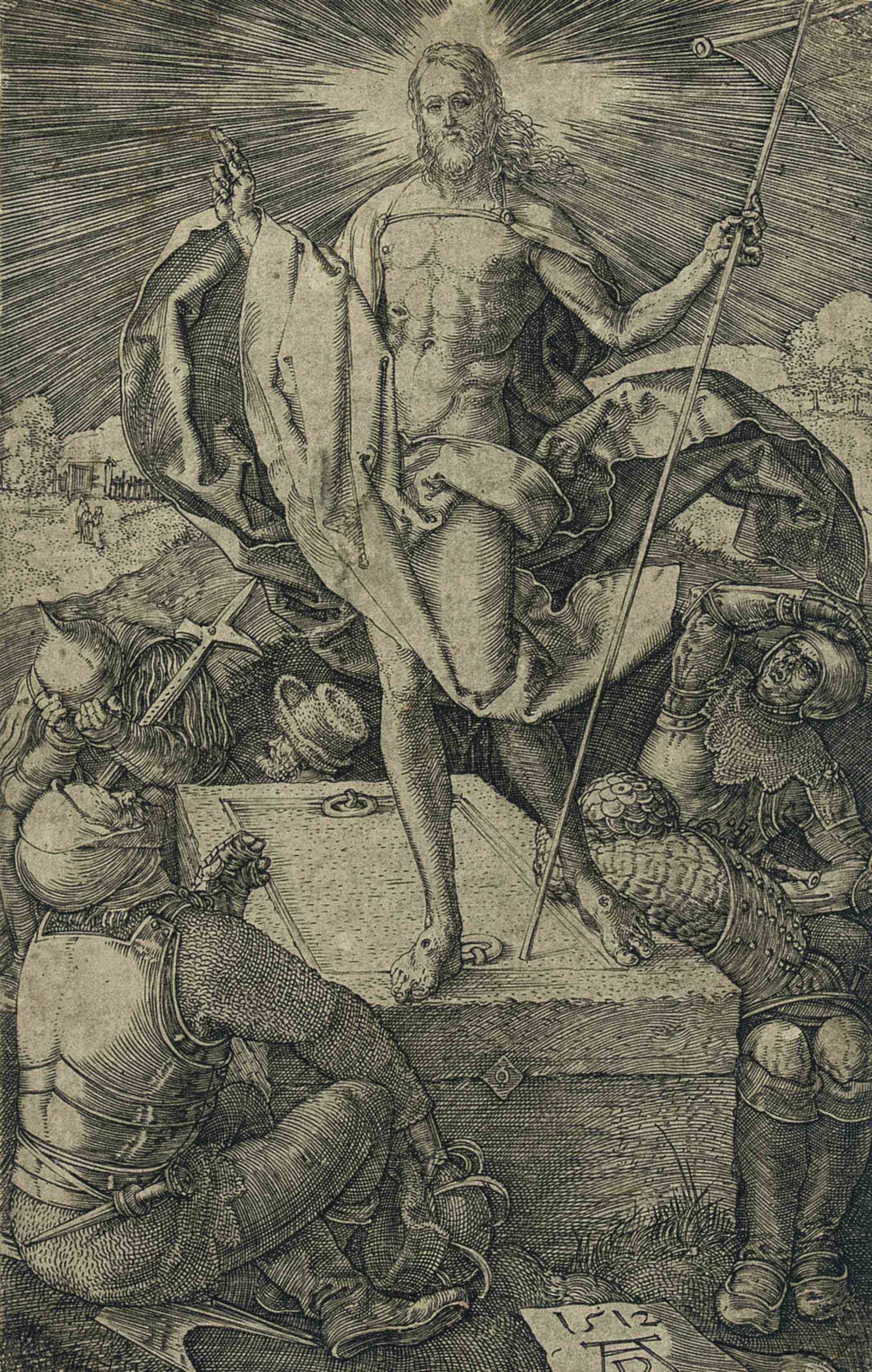 Albrecht Dürer — Воскрешение из "Страстей господних" (Б., М., Зал 17, С.М.С. 58)