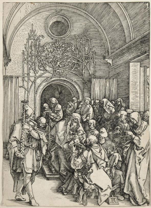 Albrecht Dürer — Обрезание, из книги "Жизнь Пресвятой Девы" (Барч, 86; Медер, Холстейн, 198)