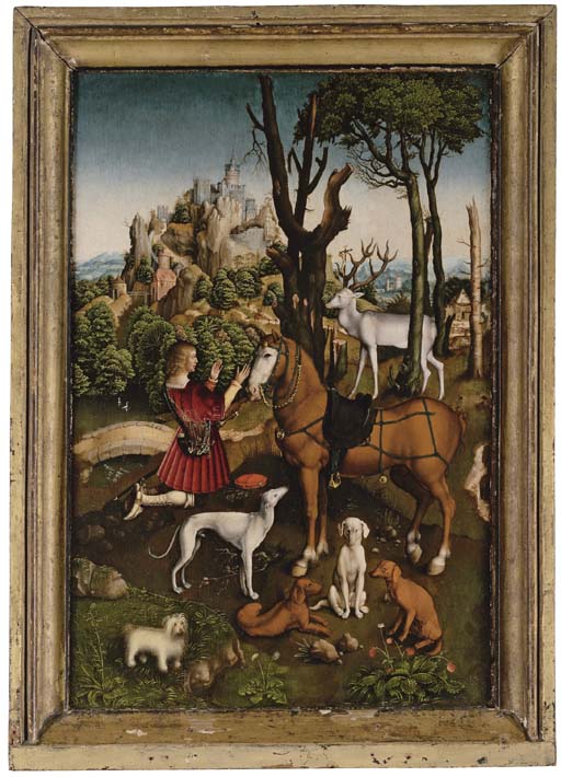 Albrecht Dürer — Фламандская школа имени Альбрехта Дюрера, около 1525 г. Фламандская школа "Видение святого Евстафия"