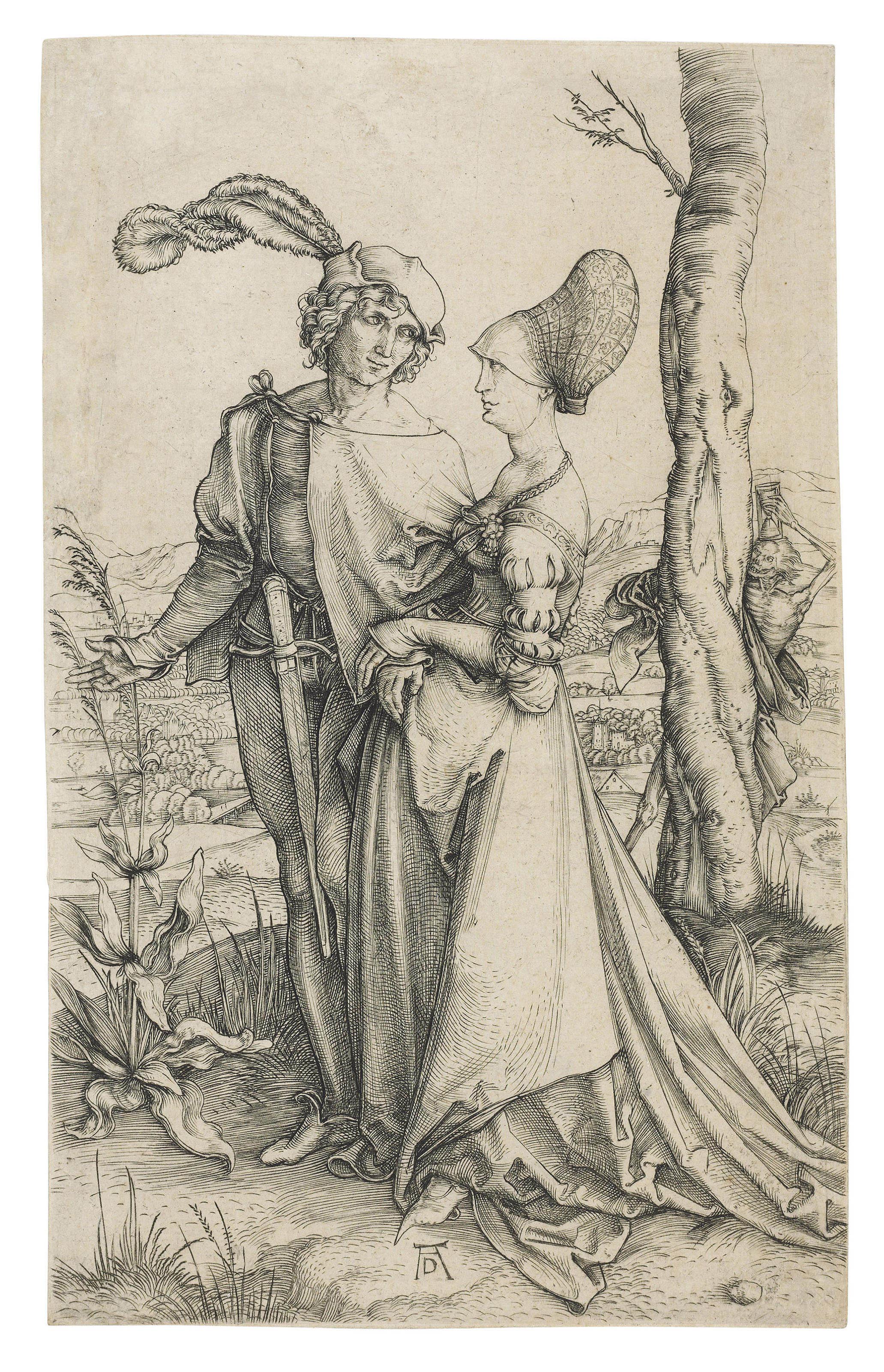 Albrecht Dürer — Променад (Пара влюбленных и смерть)