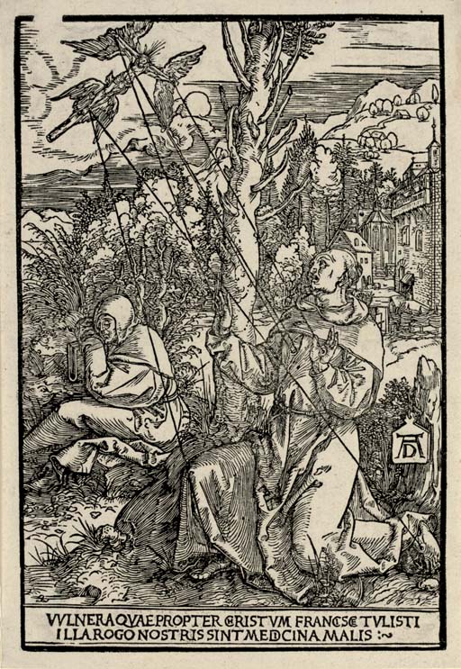 Albrecht Dürer — Святой Франциск, принимающий стигматы (Б. 110; М., Зал. 224; С.М.С. 134)