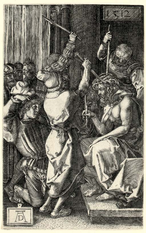 Albrecht Dürer — Христос в терновом венце с гравюры "Страсти Господни" (Б., Медер, Холл. 9; Шох, Менде, Шербаум, 51)