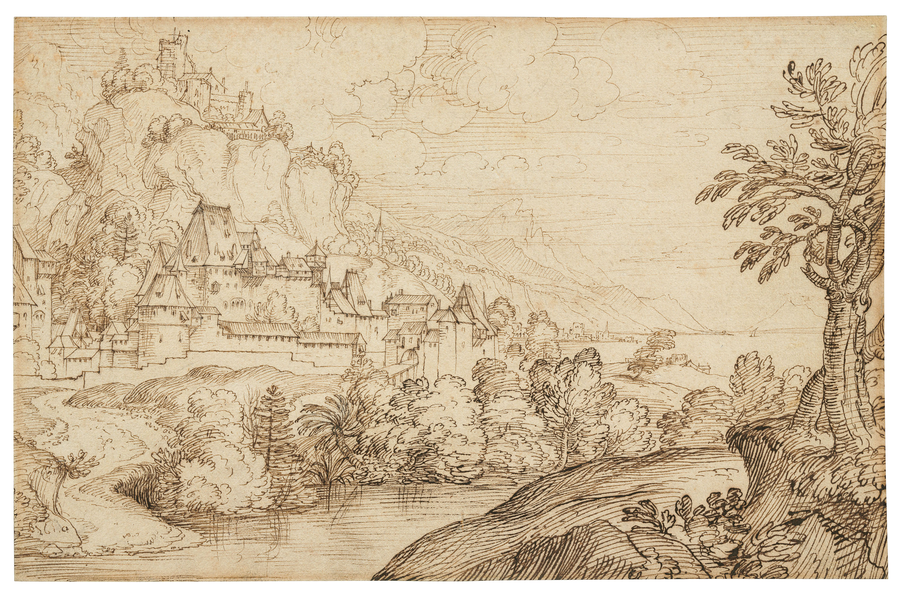 Albrecht Dürer — Пейзаж с прибрежным городом в честь Альбрехта Дюрера