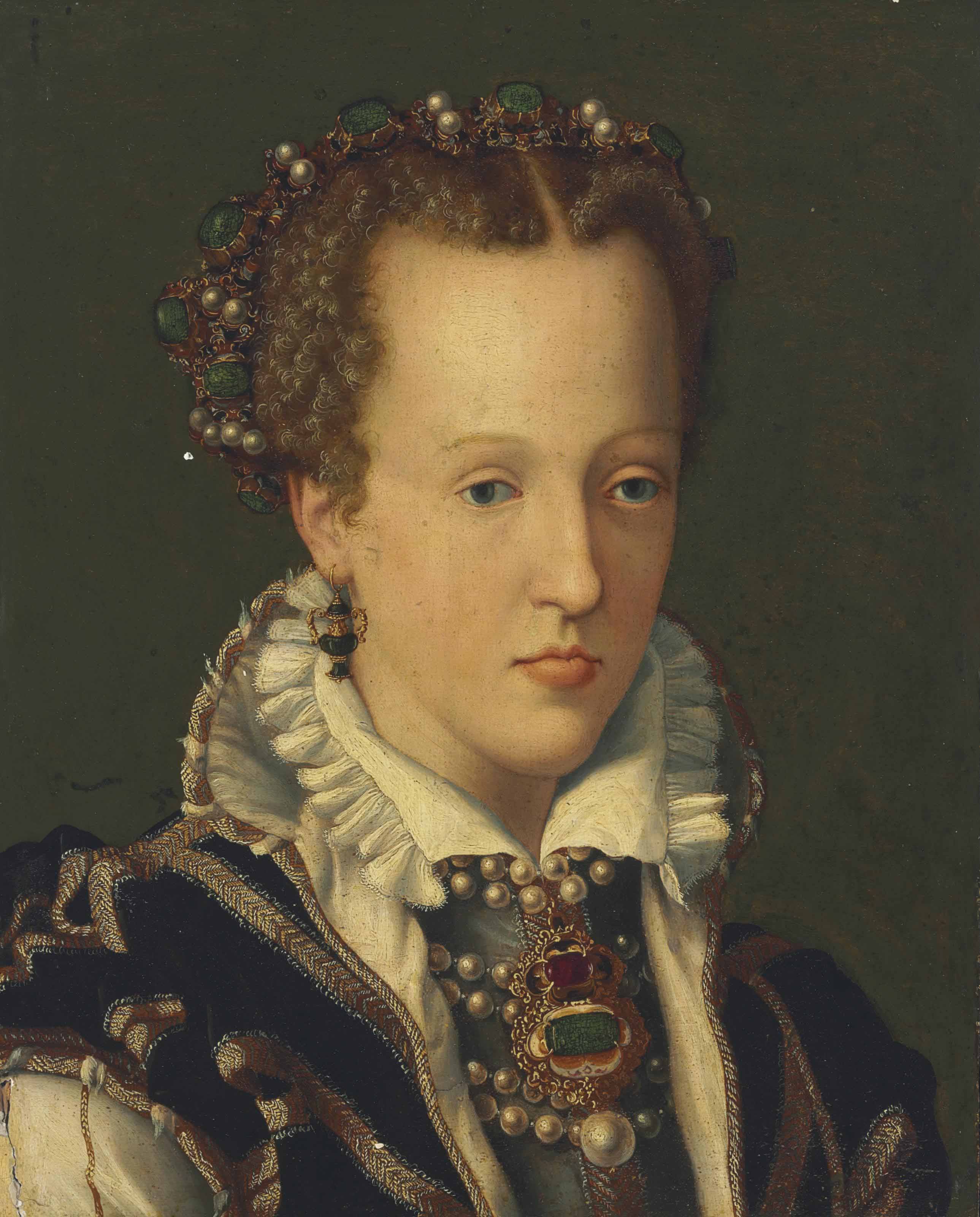 Alessandro Allori — Портрет Иоанны Австрийской (1547-1578), длина до бюста