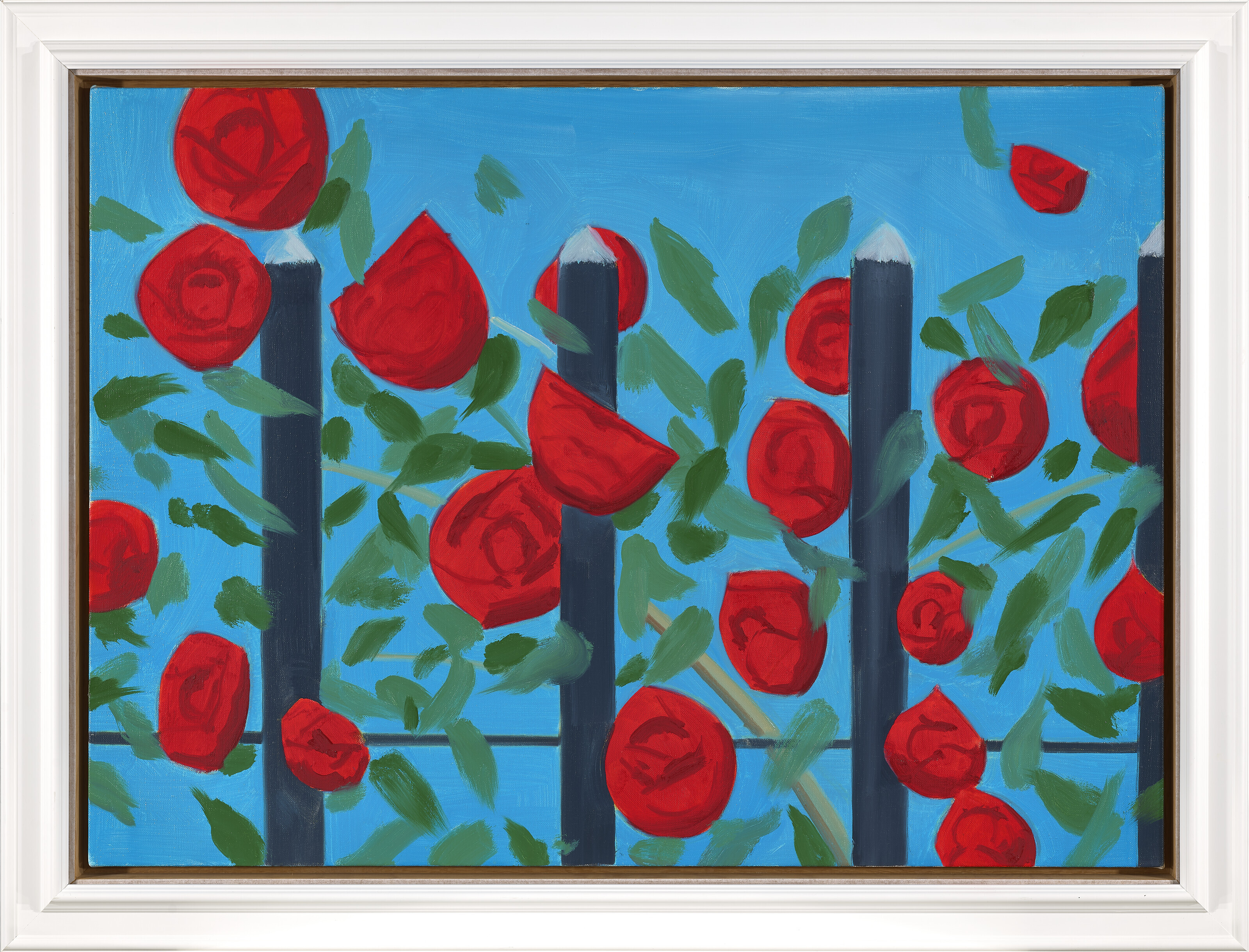 Alex Katz — Красные розы с синим, изображение 2