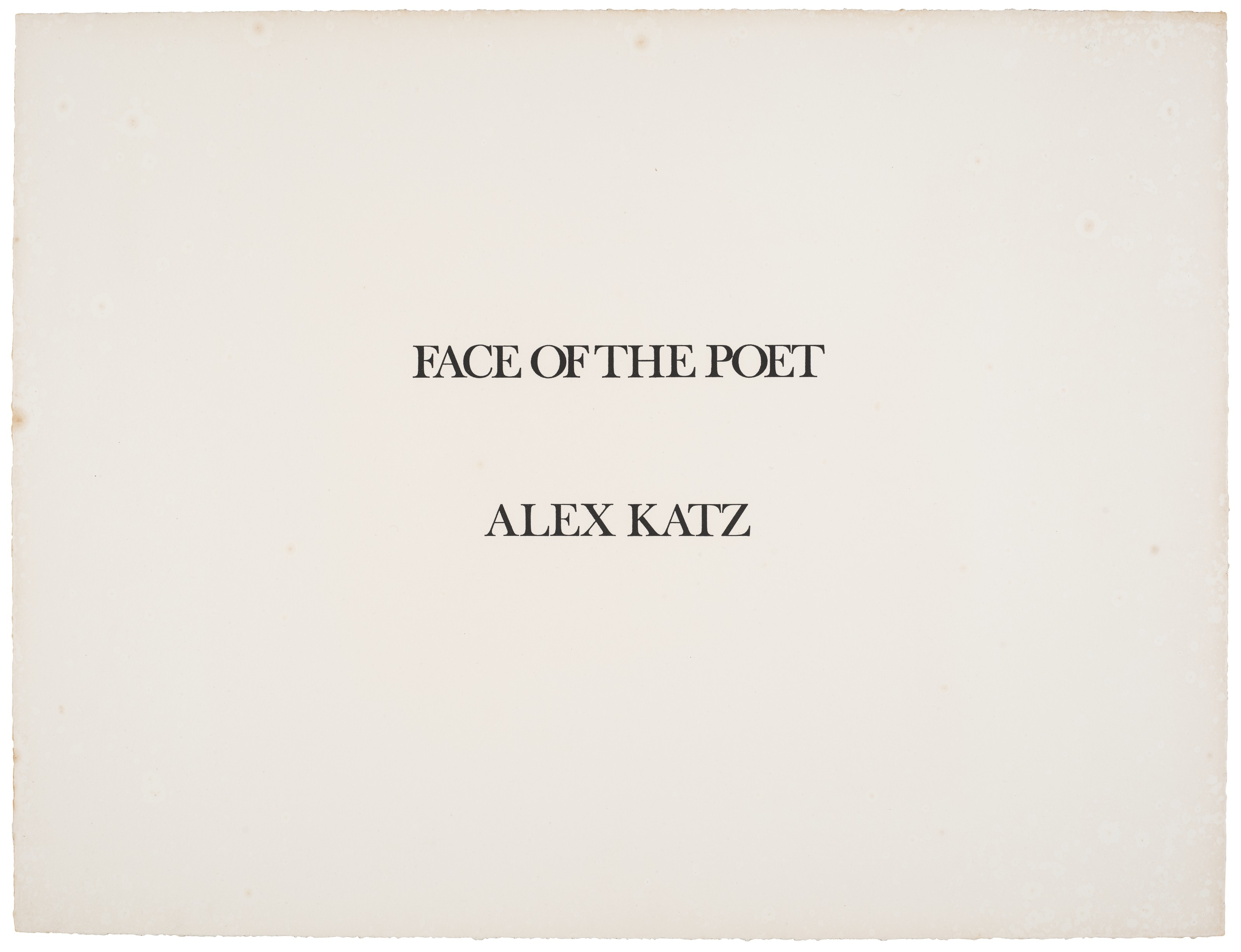 Alex Katz — Лицо поэта, изображение 12