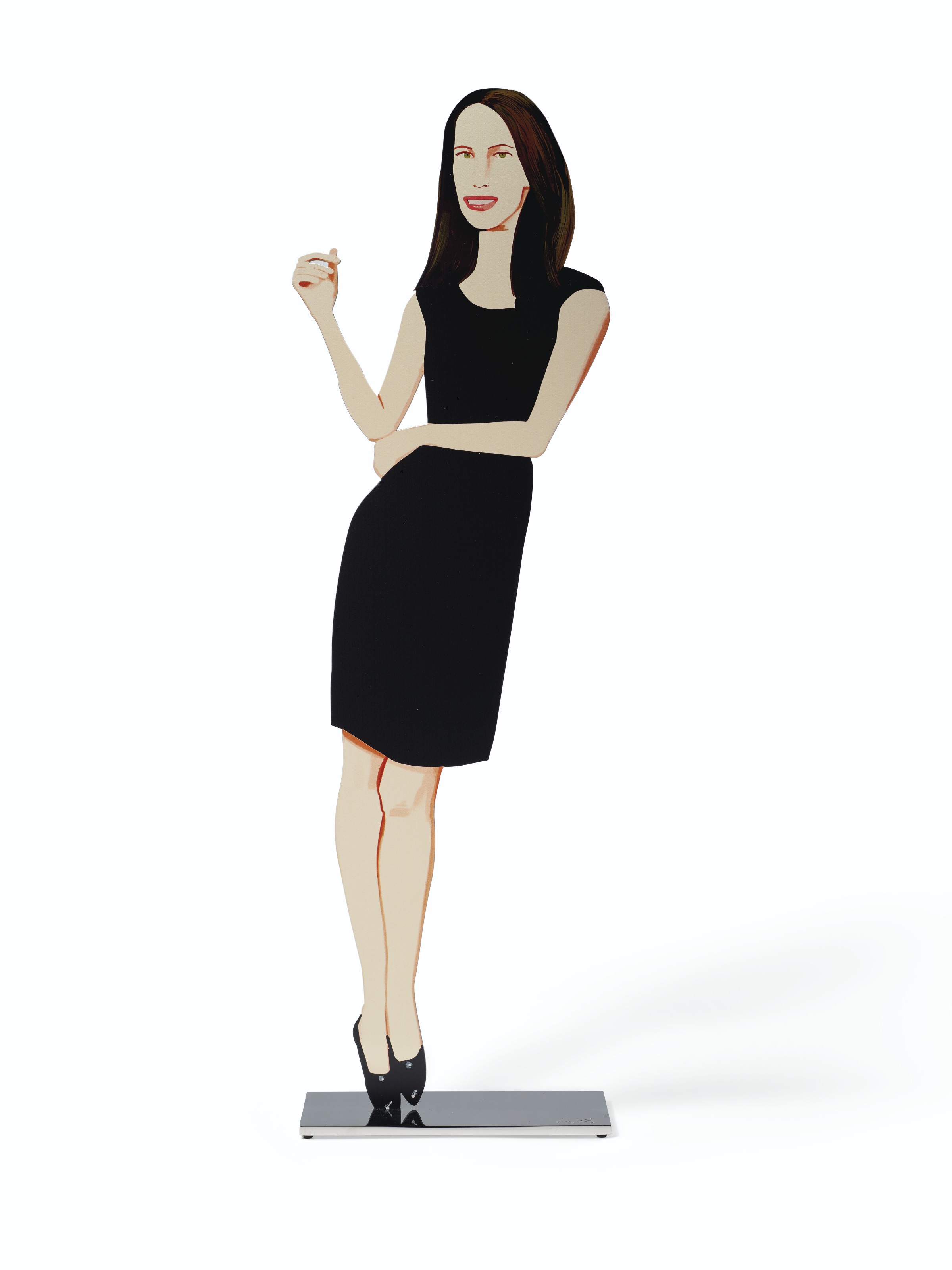 Alex Katz — Кристи, из-за вырезов черного платья, изображение 1