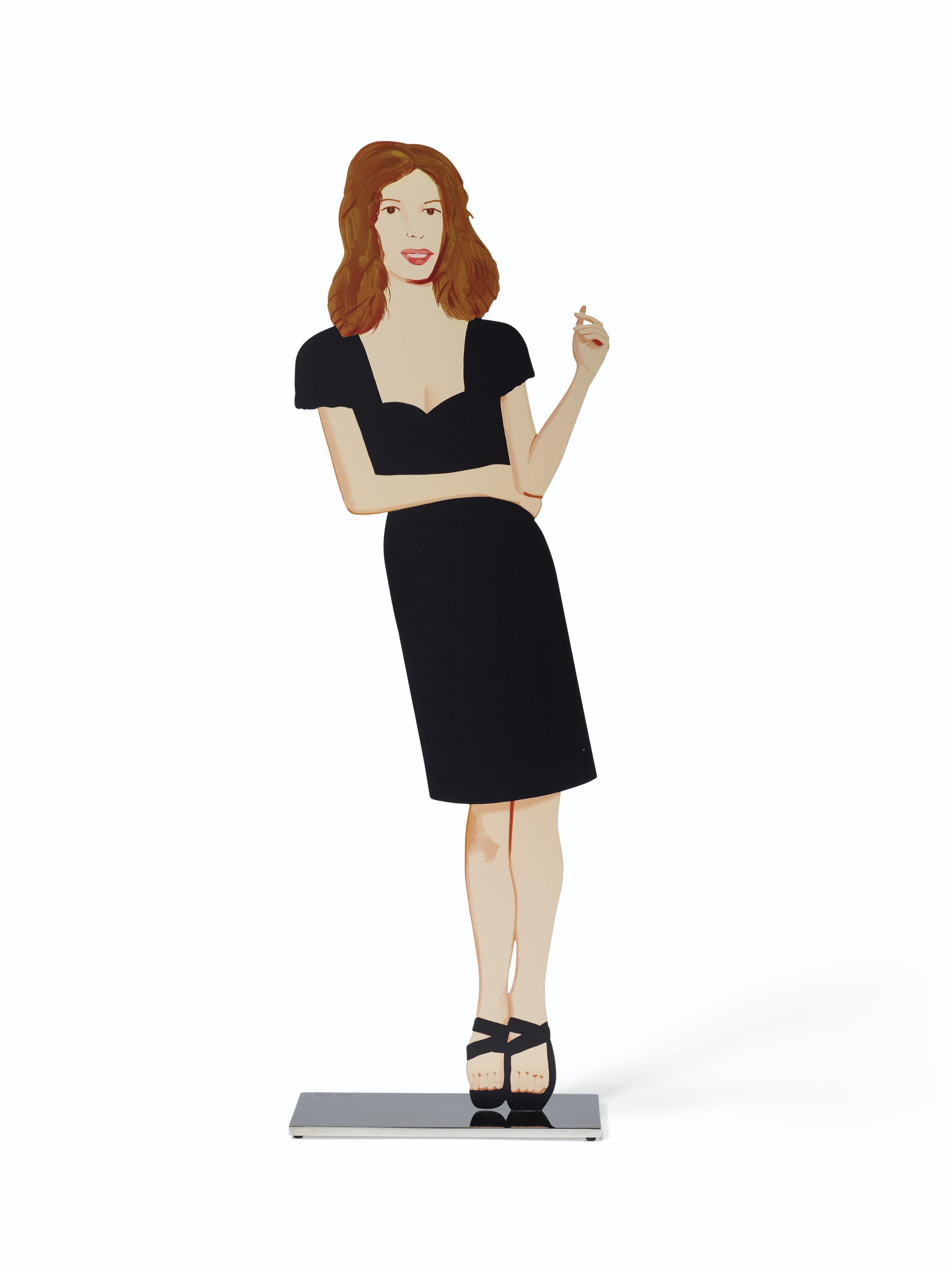 Alex Katz — Сесили, в черном платье с вырезами, изображение 2