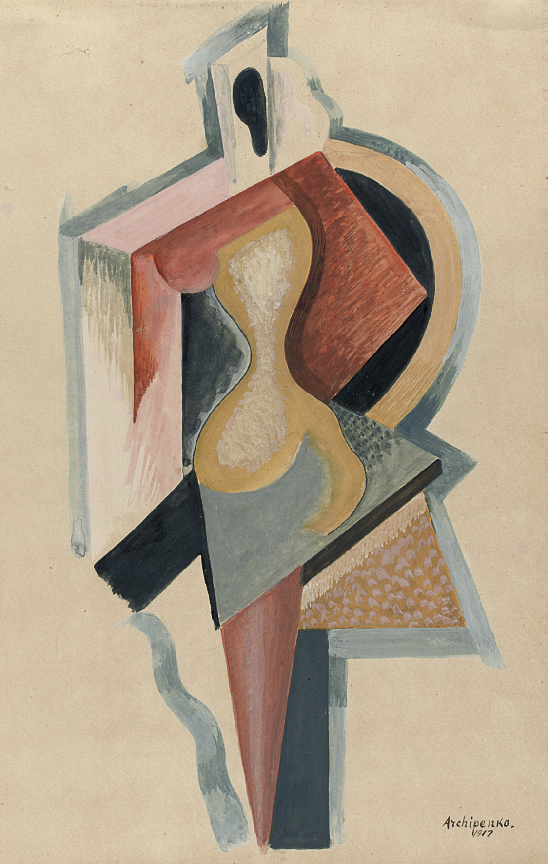 Alexander Archipenko — Стоящая женщина (эскиз для скульптурной росписи)