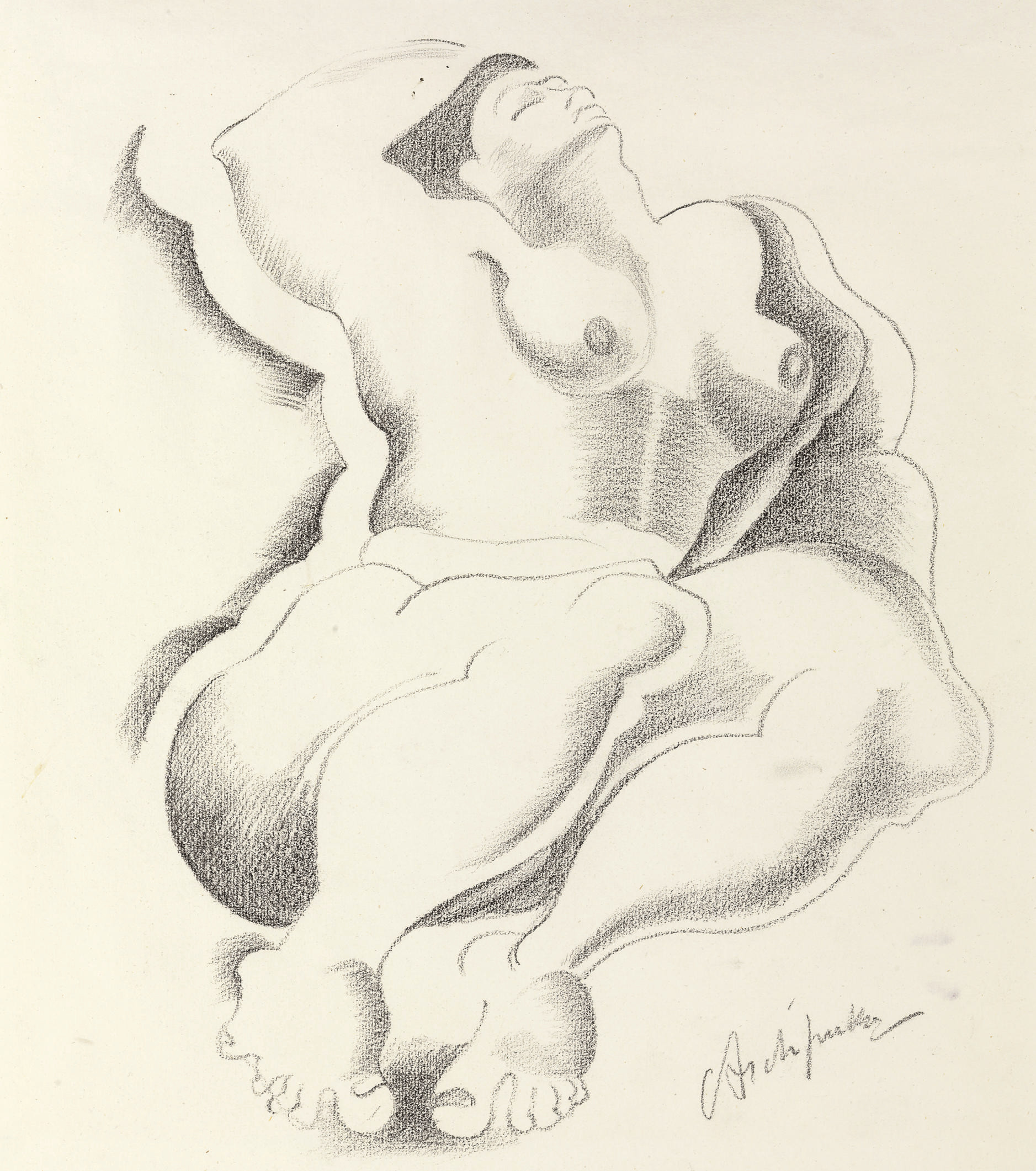 Alexander Archipenko — Лежащая обнаженная Женщина