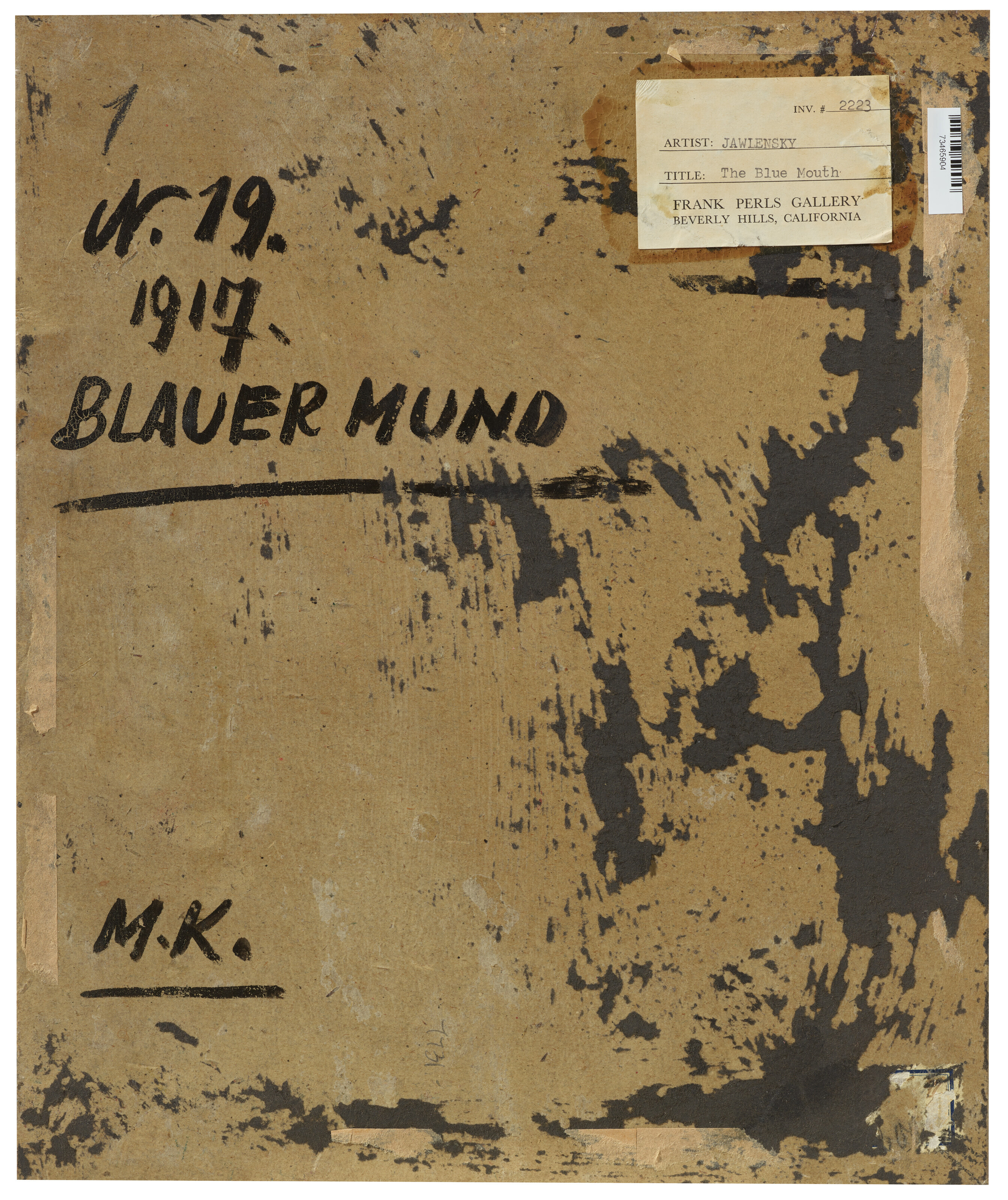 Alexej von Jawlensky — Мистический Копф: Блауэр Мунд, изображение 2