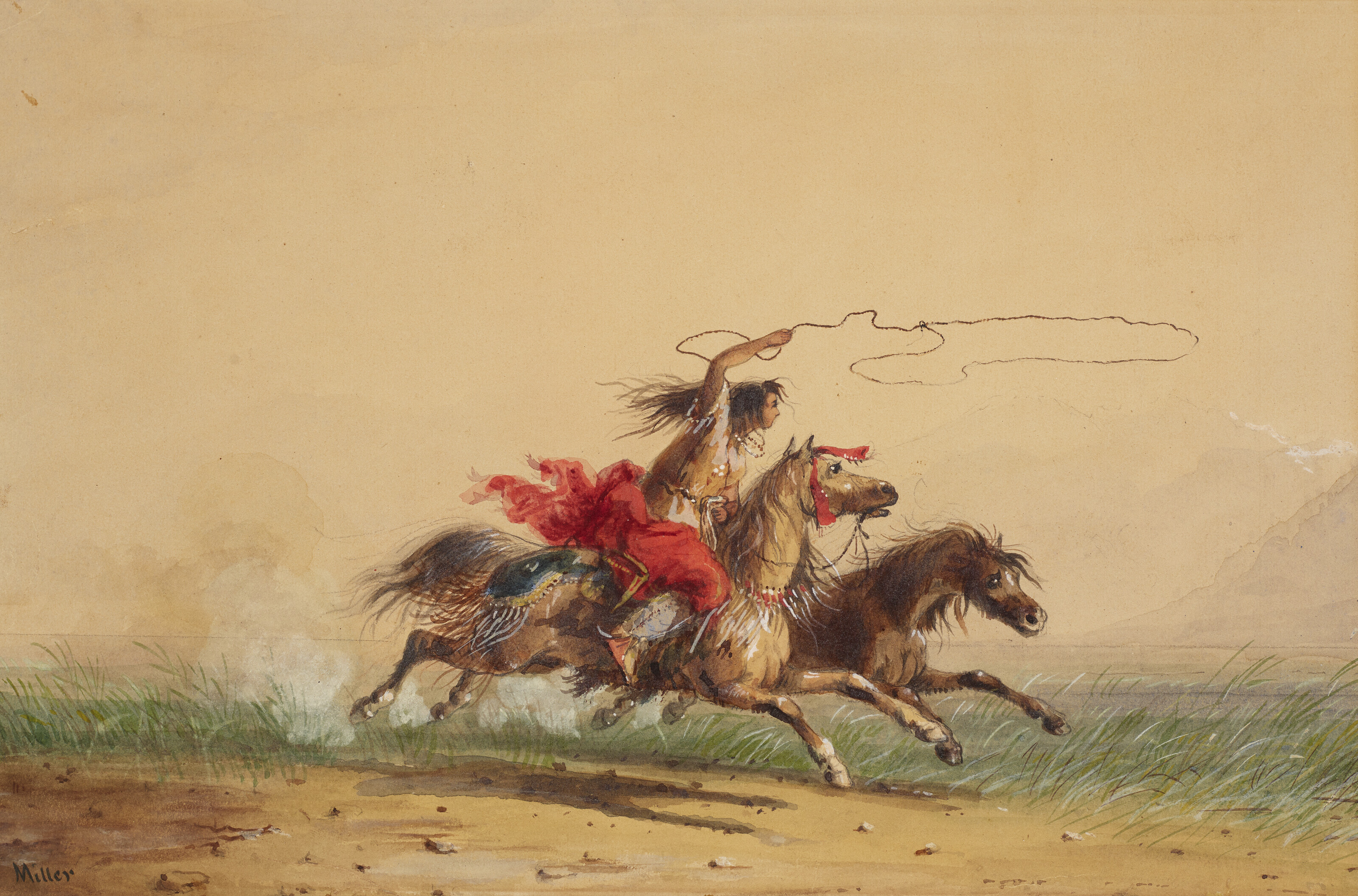 Alfred Jacob Miller — Заарканивание диких лошадей