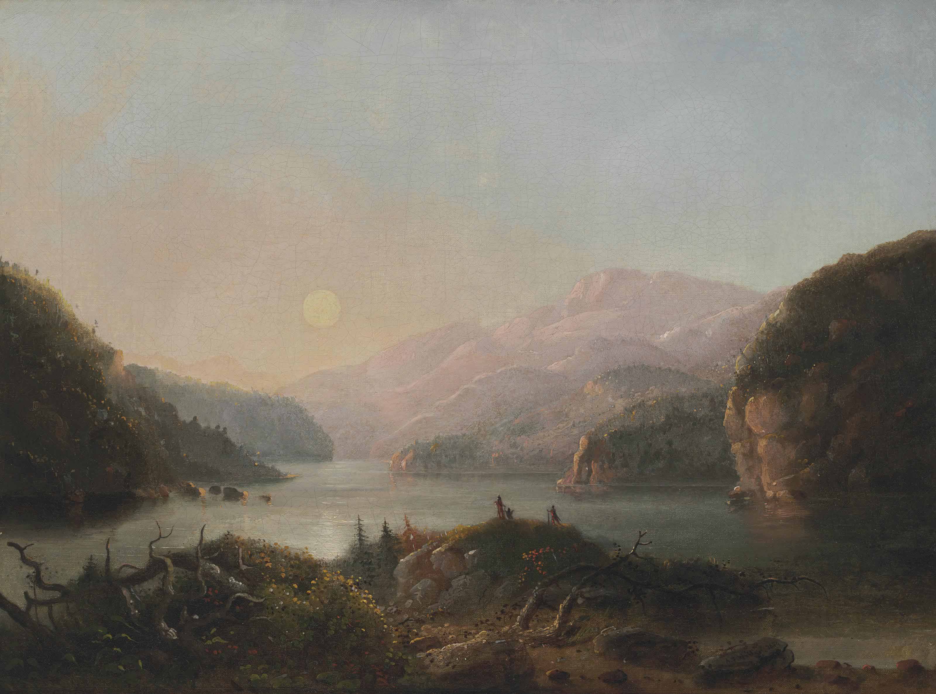 Alfred Jacob Miller — Озеро в стране Уинд-Ривер