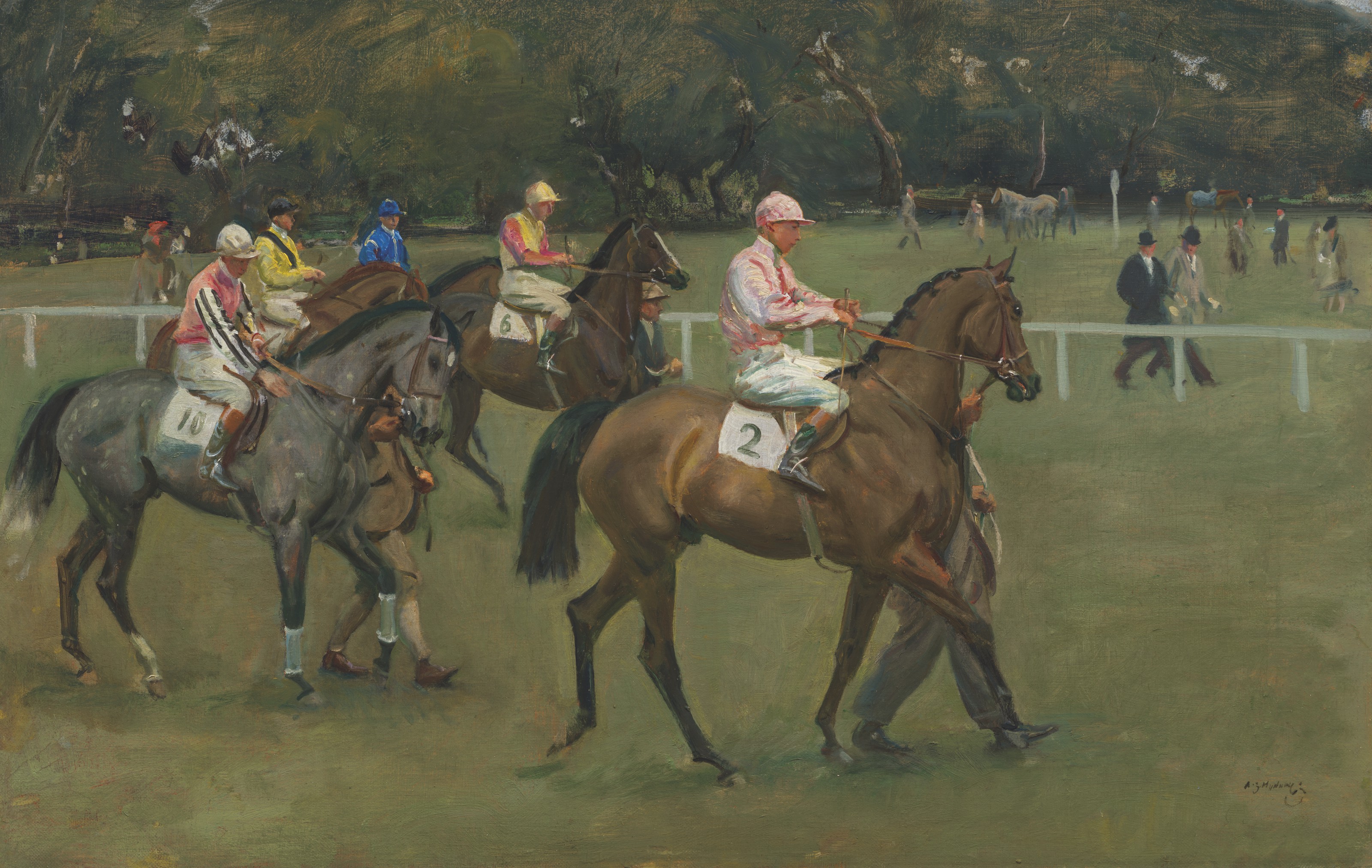 Alfred James Munnings — Встречаемся в Кемптоне, изображение 1