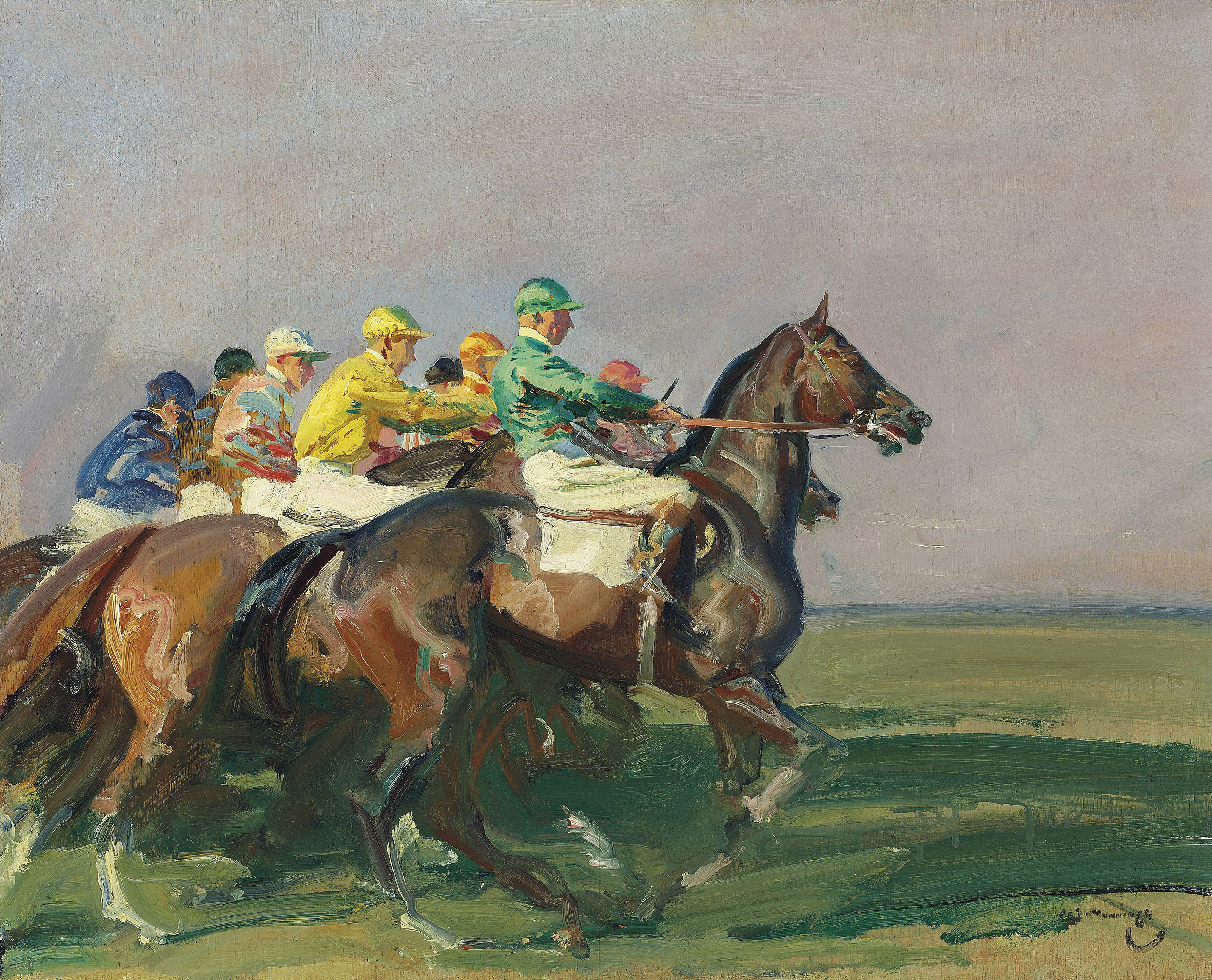 Alfred James Munnings — Начало работы в Ньюмаркете, изображение 1