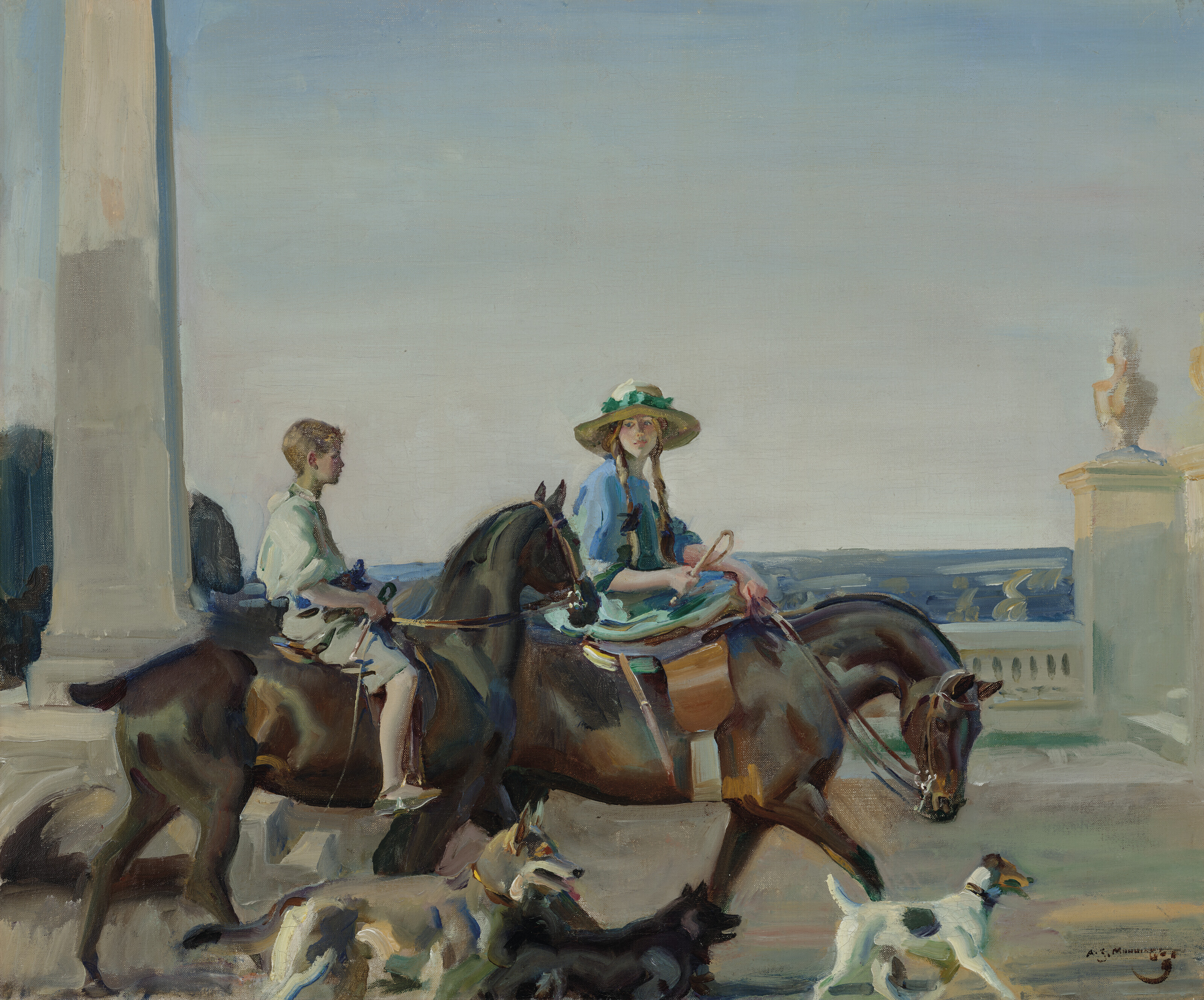Alfred James Munnings — Хонор и Хью Вивиан Смит, изображение 1