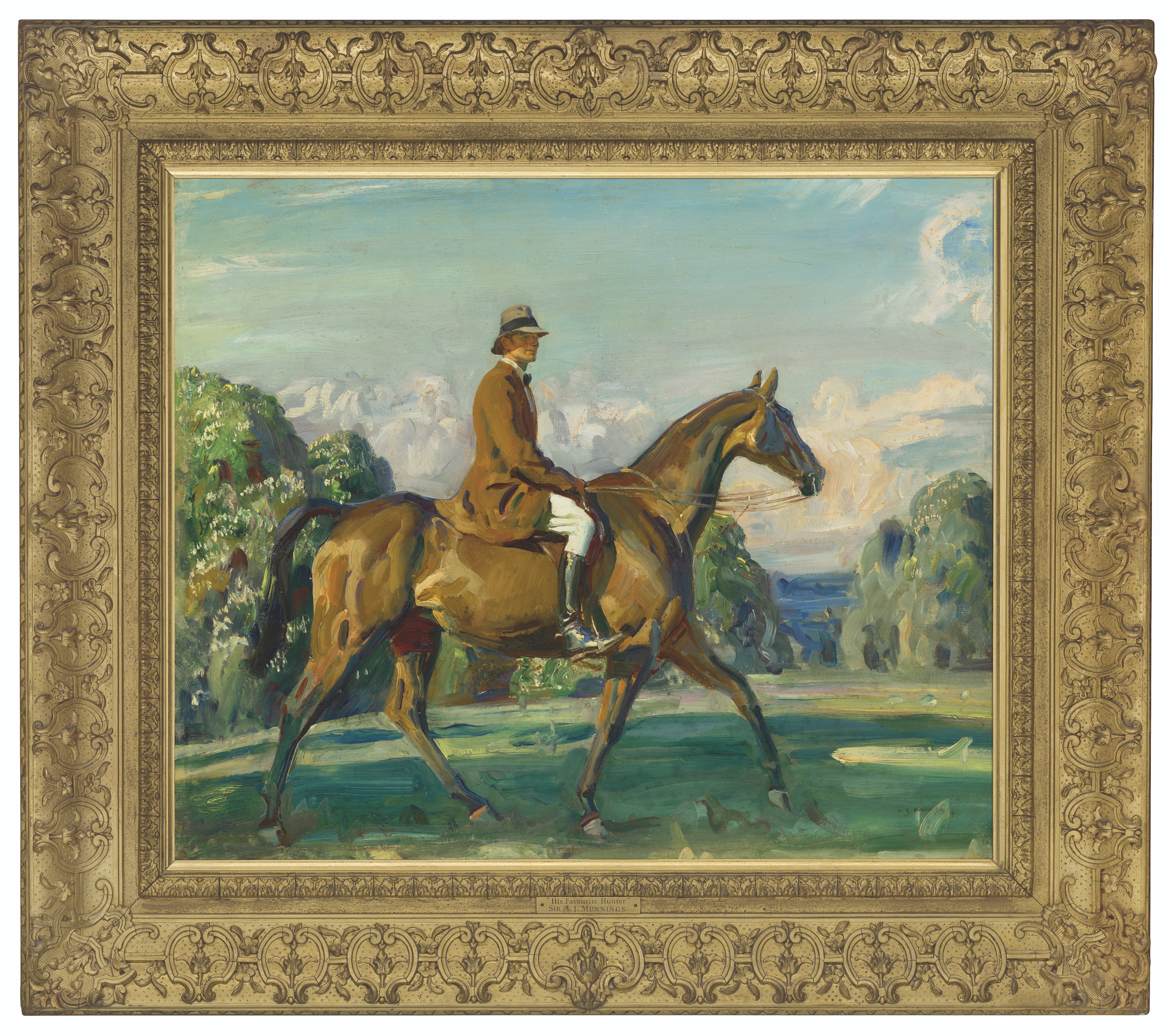 Alfred James Munnings — Майор Мид на своем любимом охотнике, изображение 2