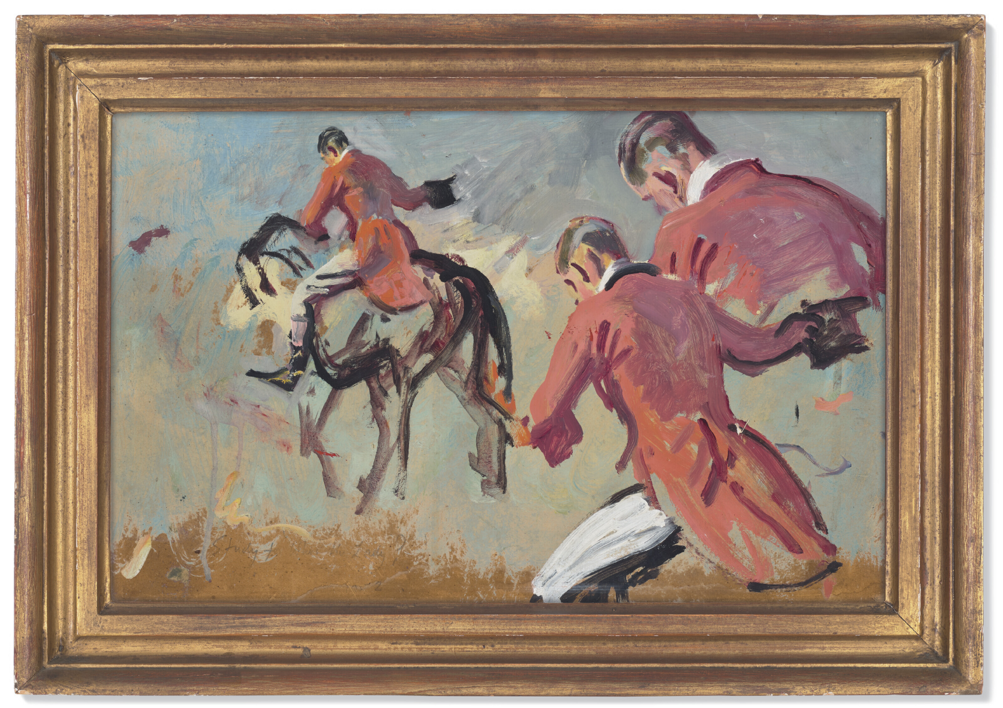 Alfred James Munnings — Кто эта дама?; и два исследования, изображение 8