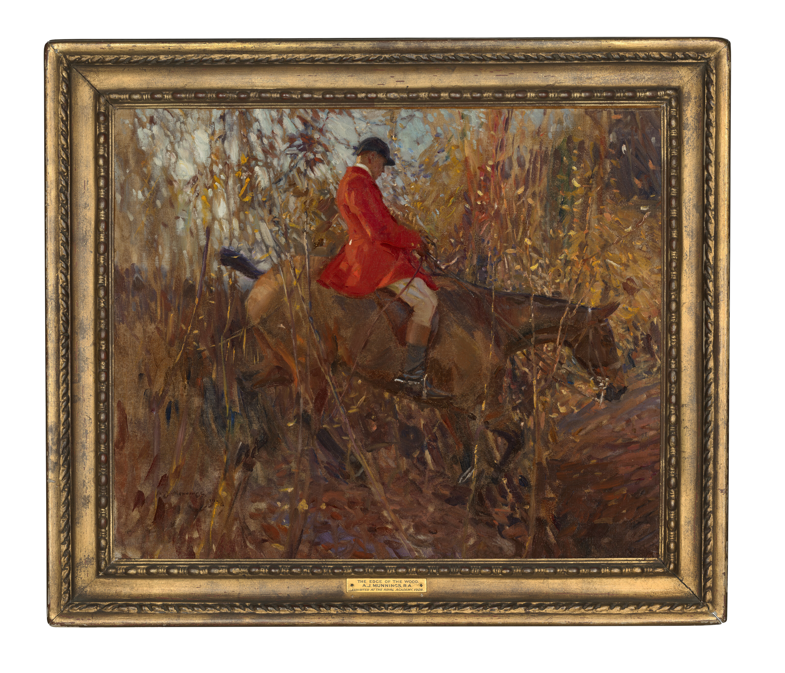 Alfred James Munnings — Охотник приближается к канаве, изображение 2