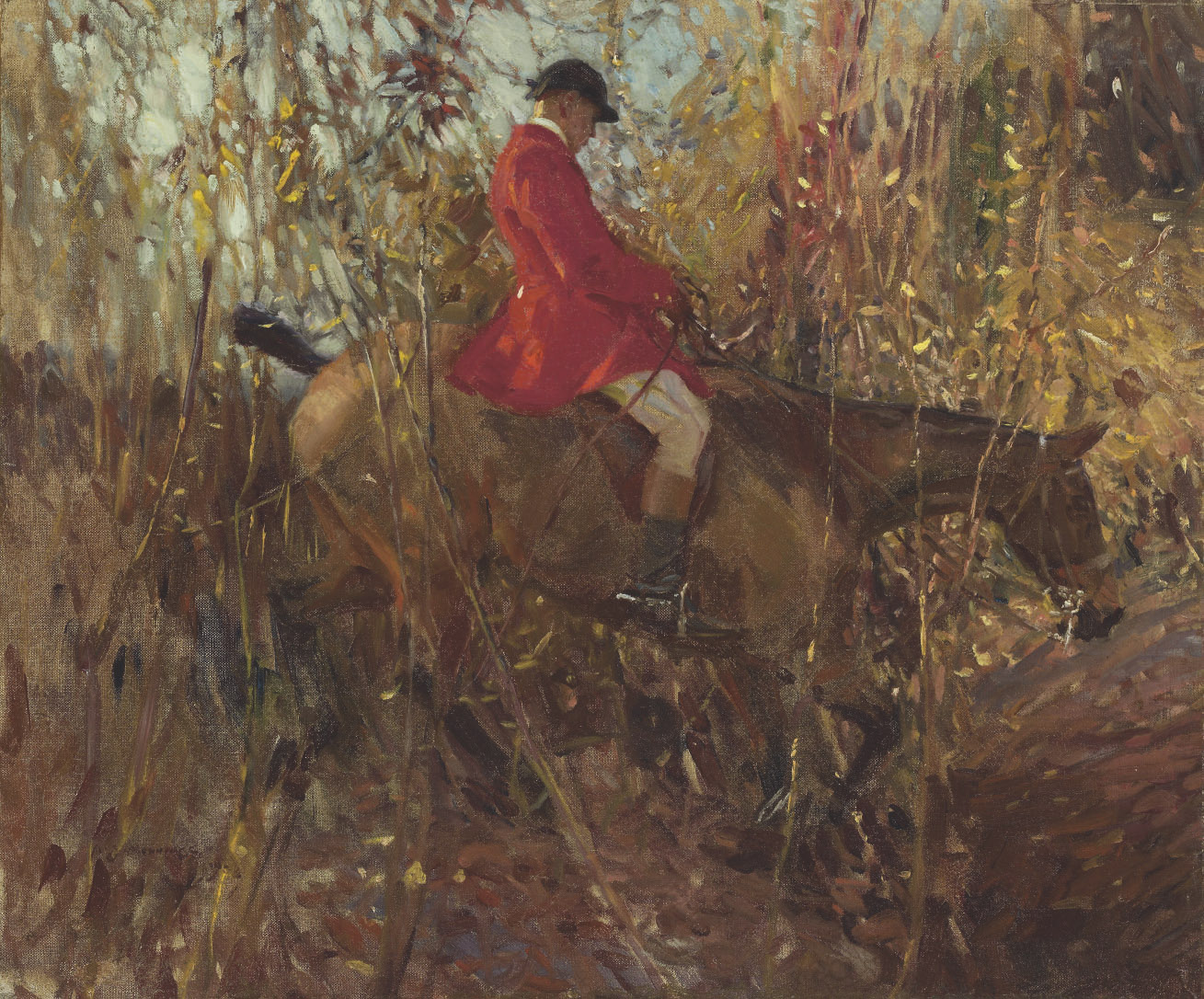 Alfred James Munnings — Охотник приближается к канаве