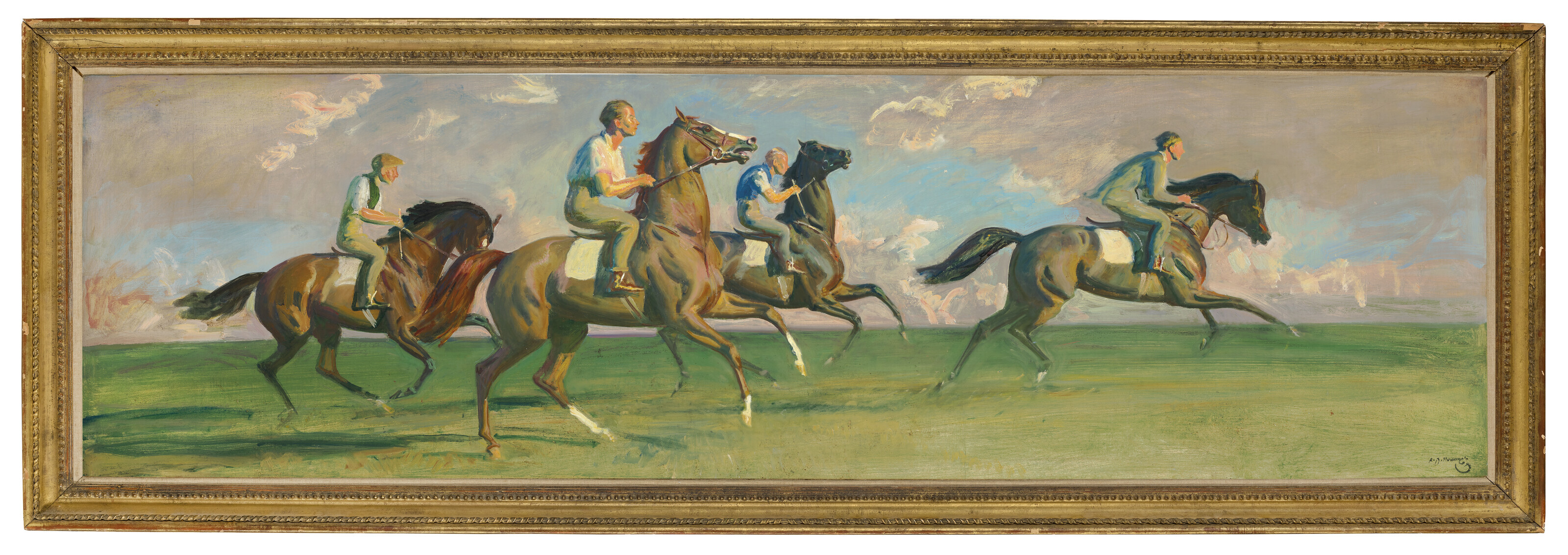 Alfred James Munnings — Раннее утро, Ньюмаркет, изображение 3