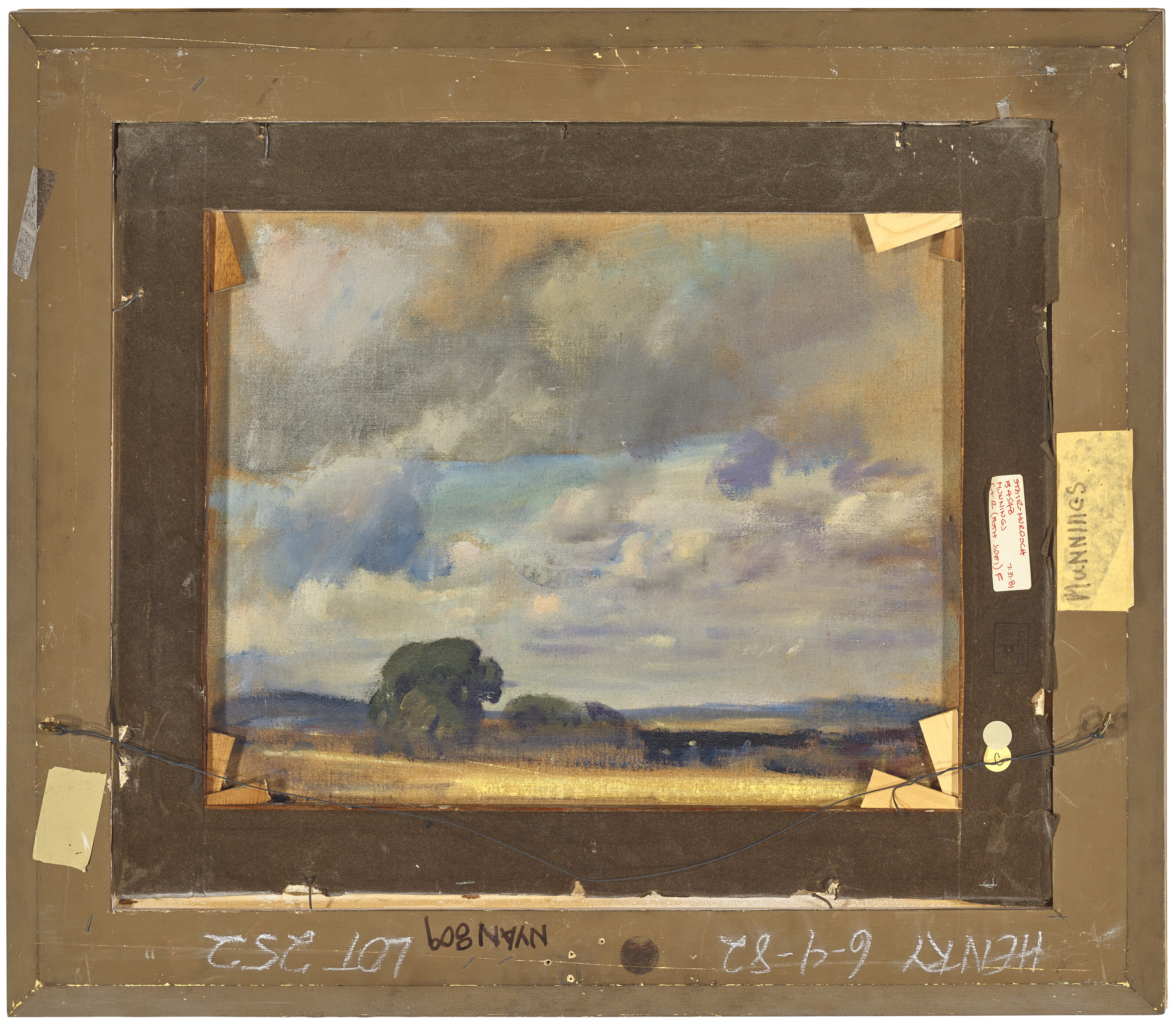 Alfred James Munnings — Серый охотник на обширном ландшафте (справа); Этюд для обширного ландшафта (сзади), изображение 3