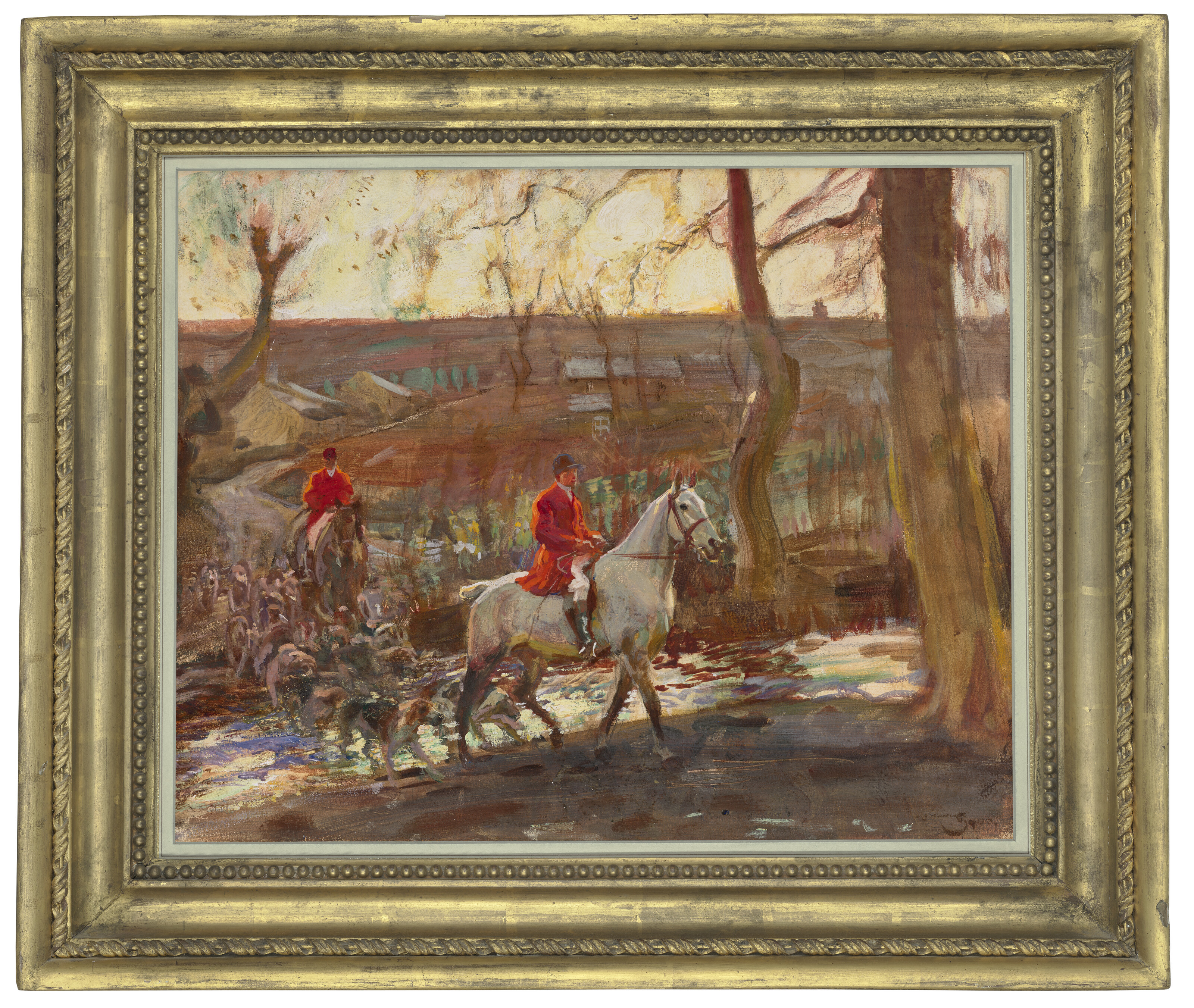Alfred James Munnings — Морозный вечер, возвращение домой, изображение 2