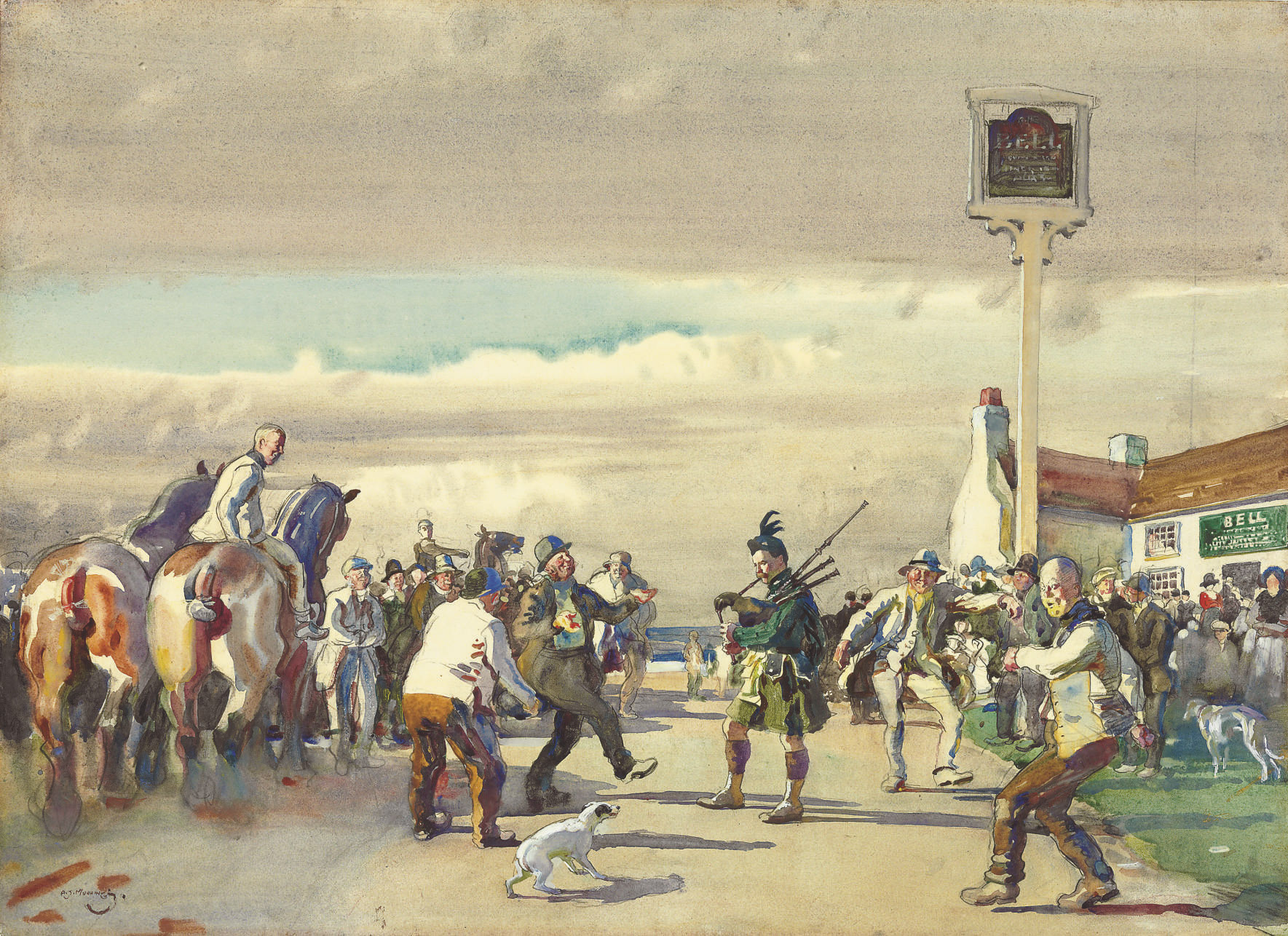 Alfred James Munnings — Волынщик