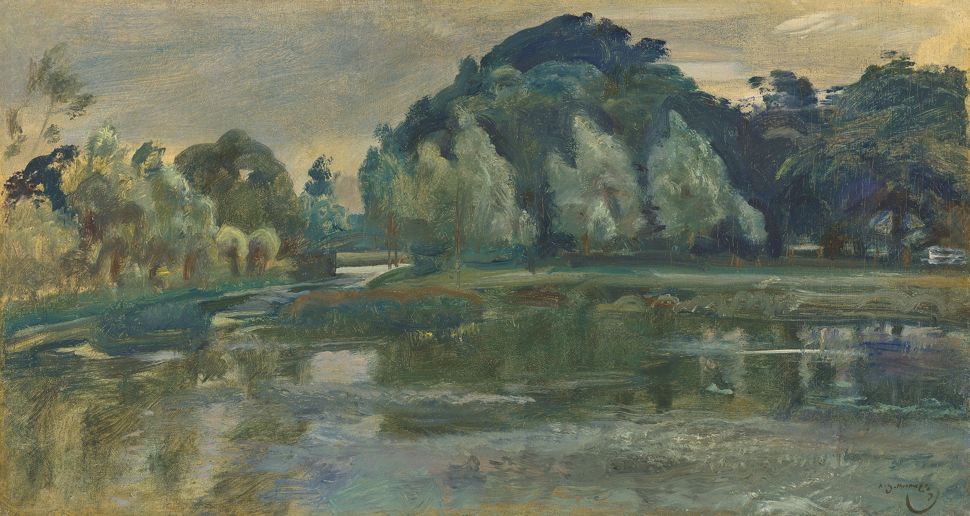 Alfred James Munnings — Бассейн Дедхэмской мельницы