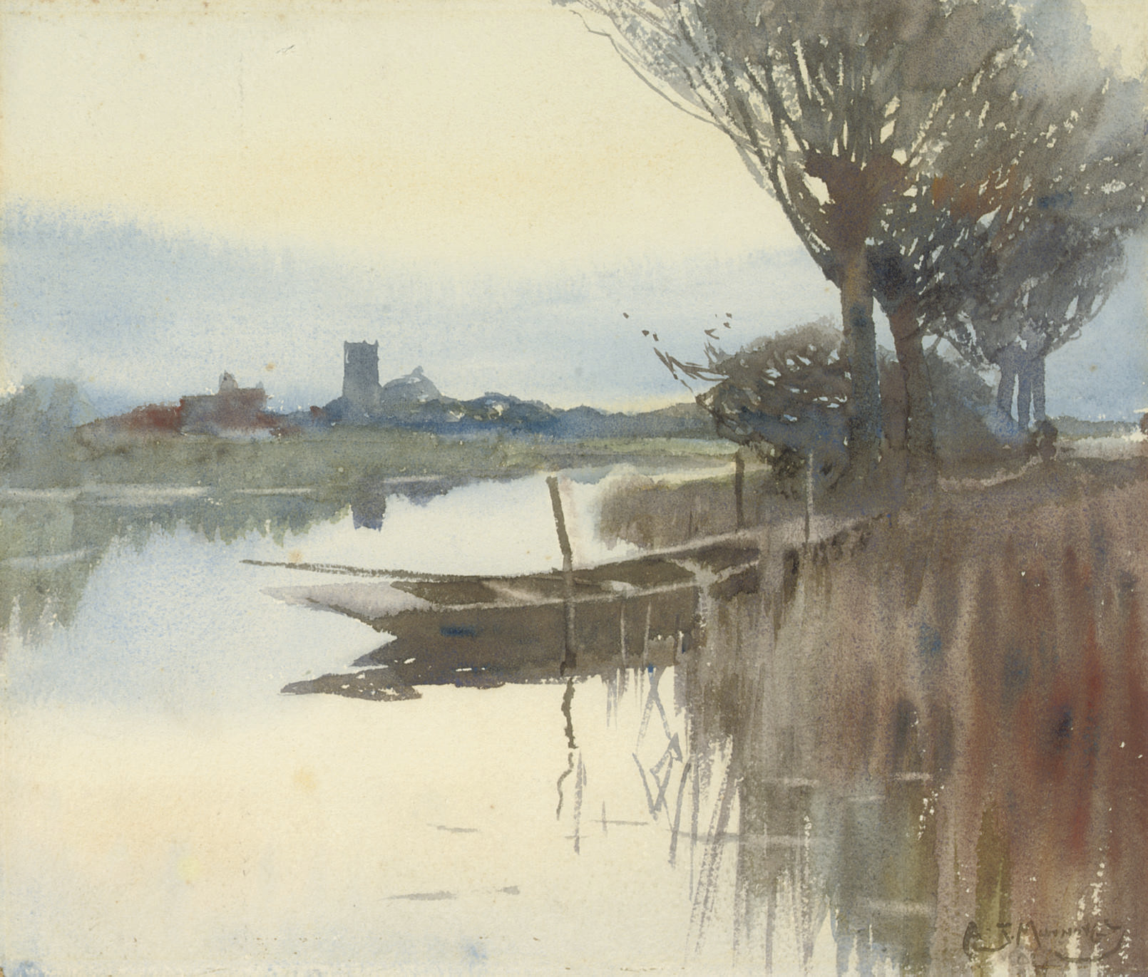 Alfred James Munnings — На Уэйвни близ Мендхэма, Норфолк
