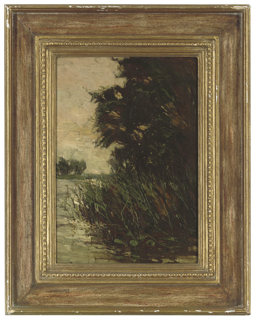 Alfred James Munnings — Камыши на берегу реки, Мендлам, Харлестон, Норфолк
