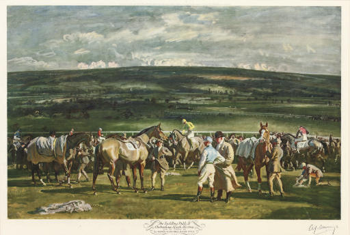 Alfred James Munnings — "Седельный загон", Мартовская встреча в Челтенхеме; "Расседлывание" в Эпсоме, летняя встреча; и "Паддок" в Эпсоме, весенняя встреча